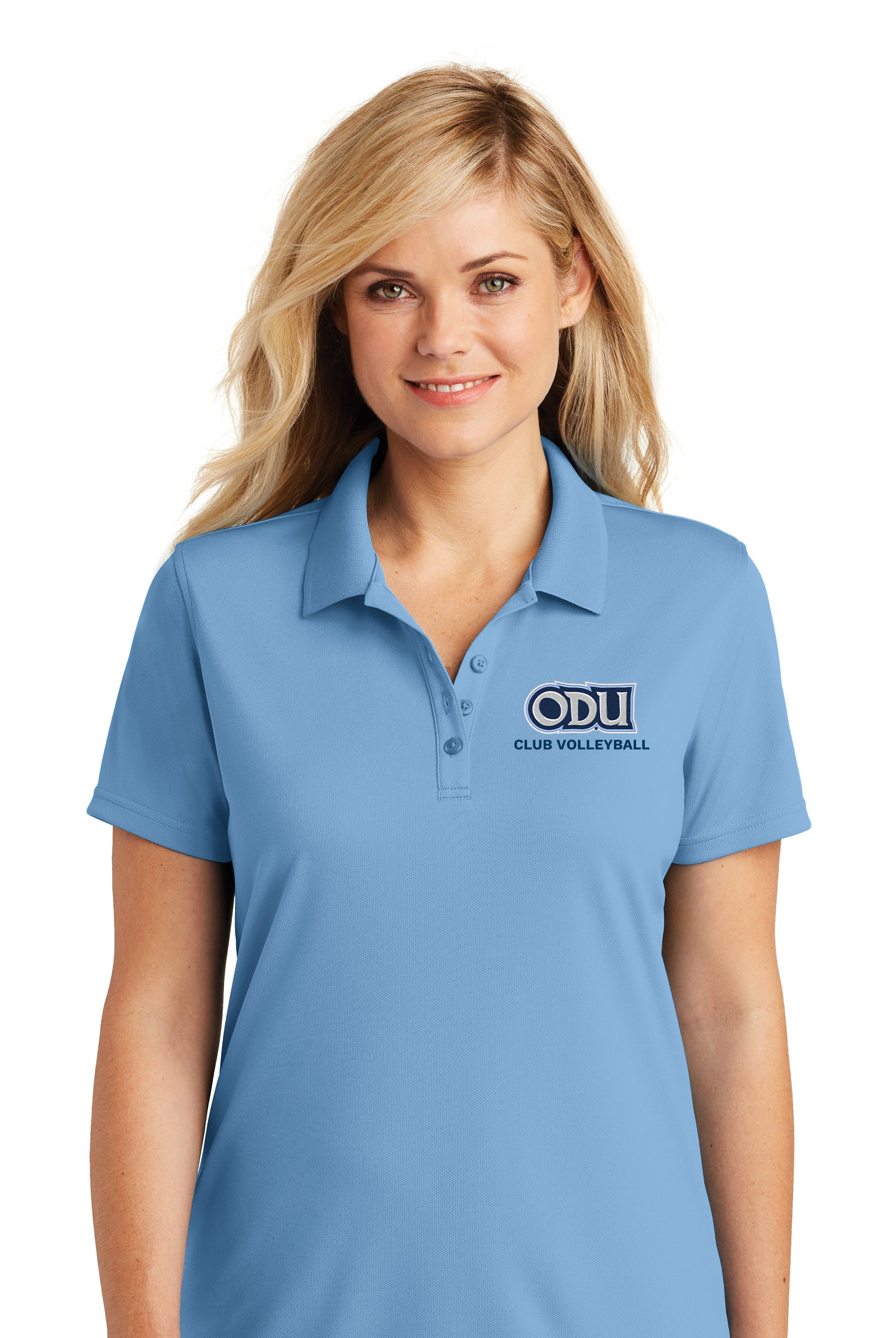 Old Dominion University, Club Sports - Volleyball, Women's UV Micro-Mesh Polo - Hudson Blue
