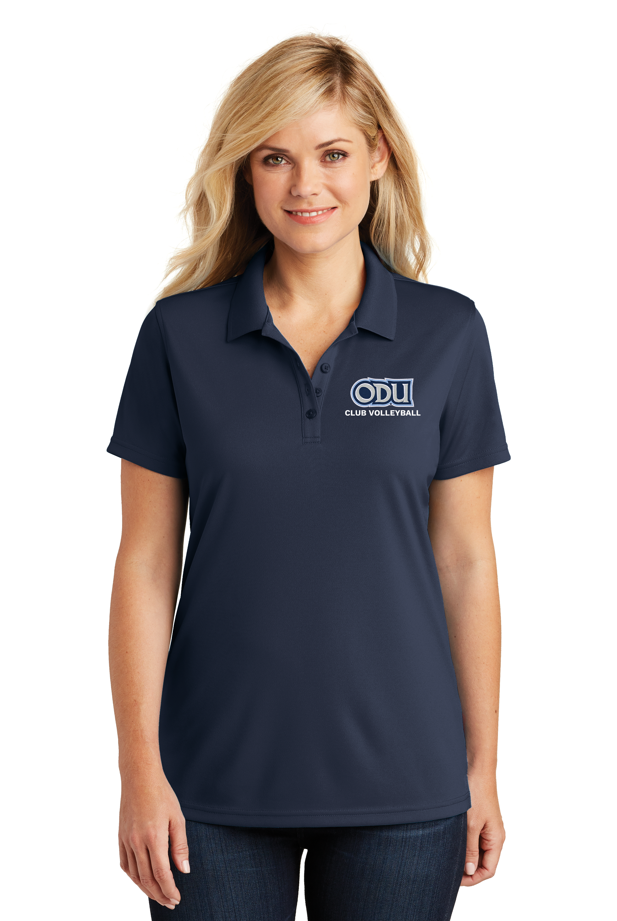 Old Dominion University, Club Sports - Volleyball, Women's UV Micro-Mesh Polo - Navy
