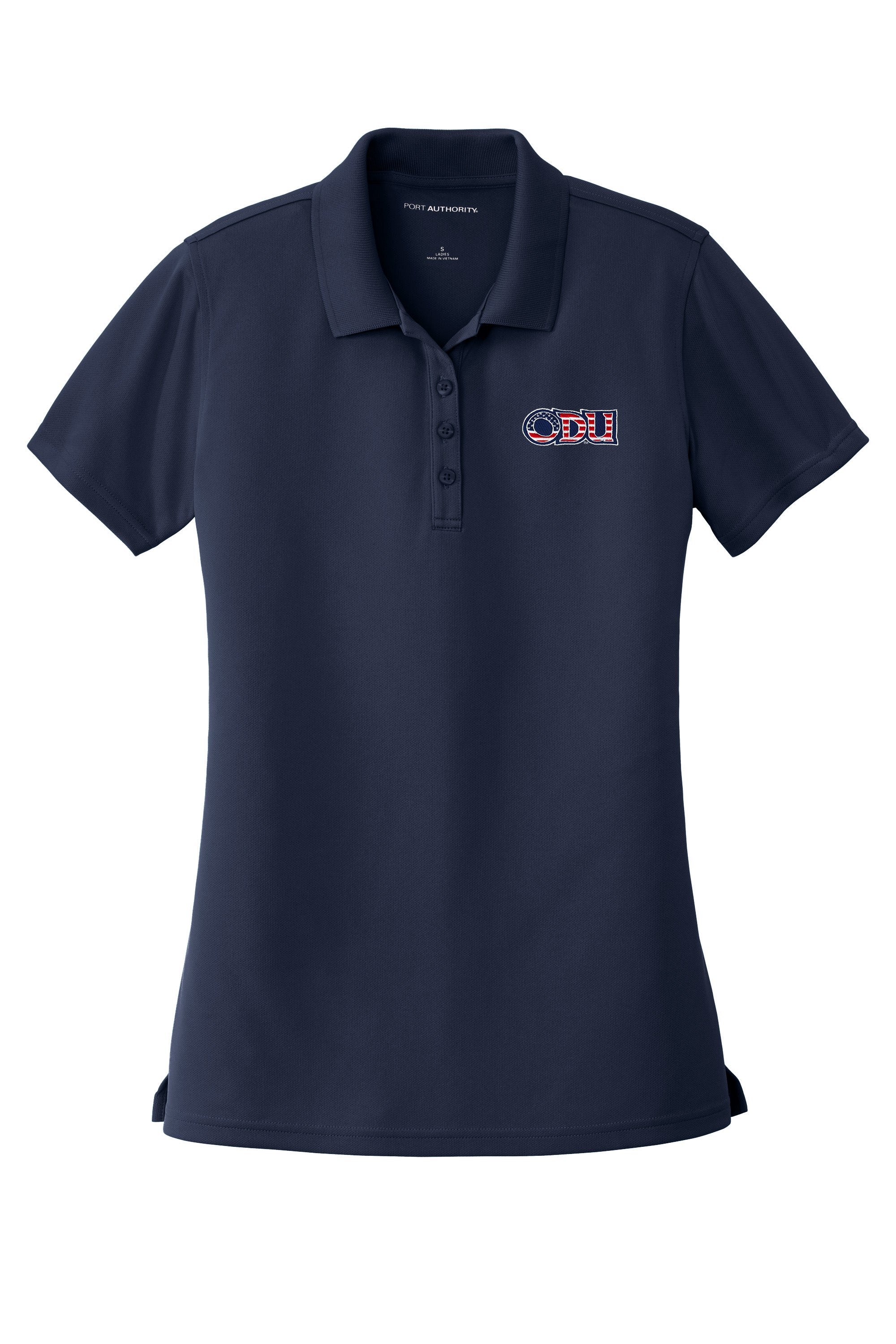Old Dominion University, ODU Military - Logo, Port Authority® Ladies Dry Zone® UV Micro-Mesh Polo Shirt - Navy