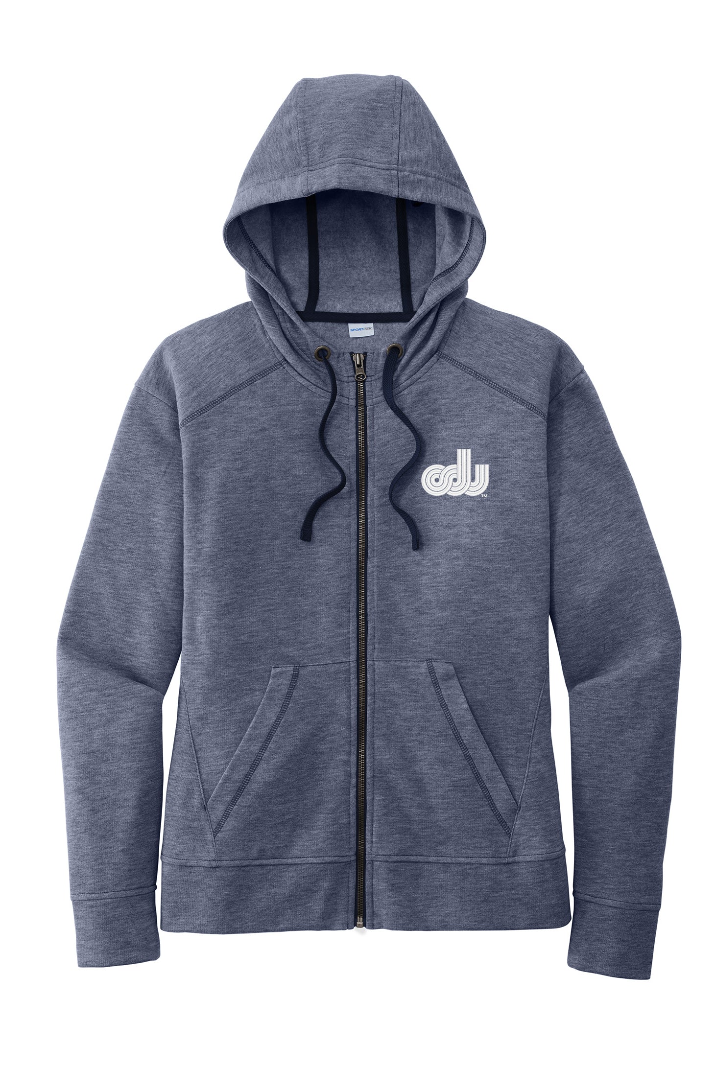 Old Dominion University, ODU Vintage8 logo, Sport-Tek ® Ladies PosiCharge ® Tri-Blend Wicking Fleece Full-Zip Hooded Jacket