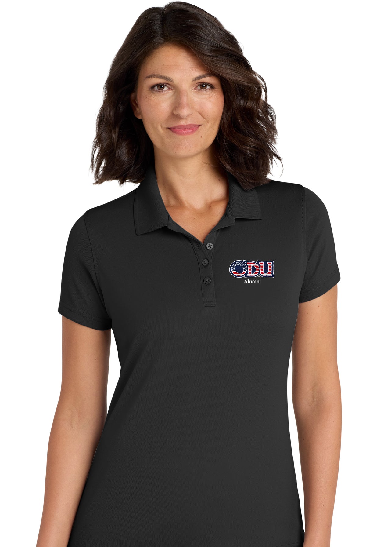 Old Dominion University, ODU Military - Alumni, Women's UV Micro-Mesh Polo - Black