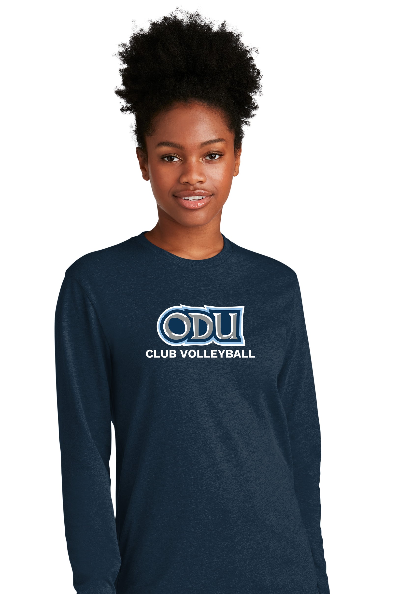 Old Dominion University, Club Sports - Volleyball, Adult CVC Long Sleeve T-Shirt - Navy