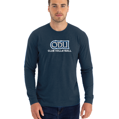 Old Dominion University, Club Sports - Volleyball, Adult CVC Long Sleeve T-Shirt - Navy