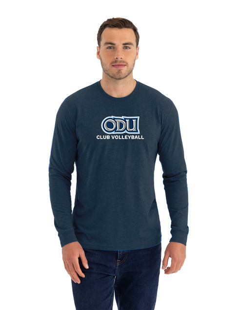 Old Dominion University, Club Sports - Volleyball, Adult CVC Long Sleeve T-Shirt - Navy
