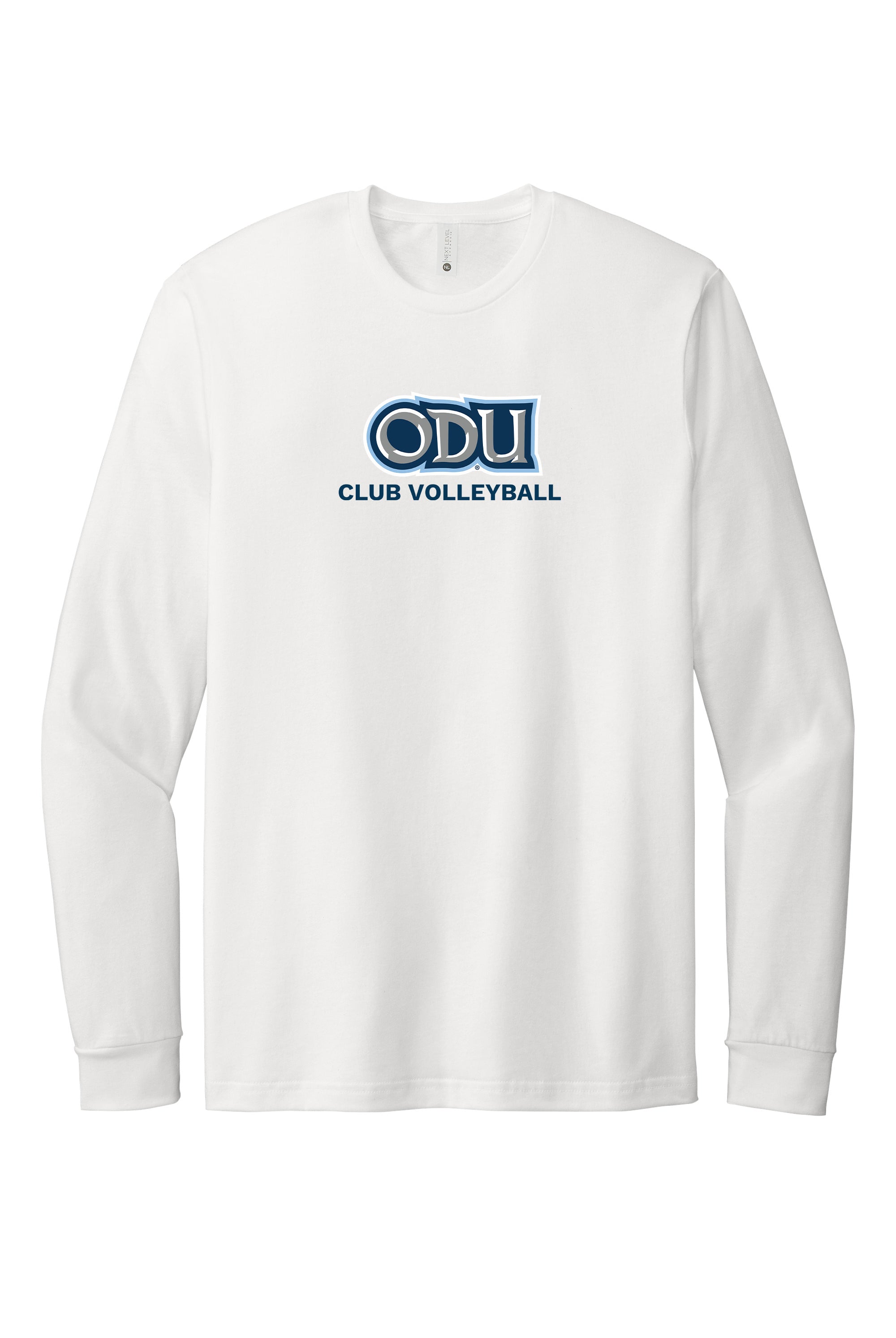 Old Dominion University, Club Sports - Volleyball, Adult CVC Long Sleeve T-Shirt - White