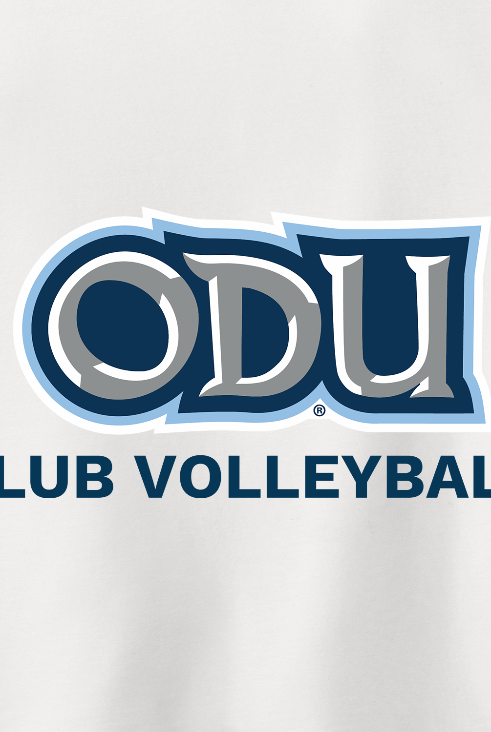 Old Dominion University, Club Sports - Volleyball, Adult CVC Long Sleeve T-Shirt - White