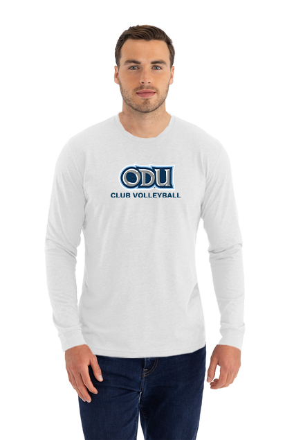 Old Dominion University, Club Sports - Volleyball, Adult CVC Long Sleeve T-Shirt - White