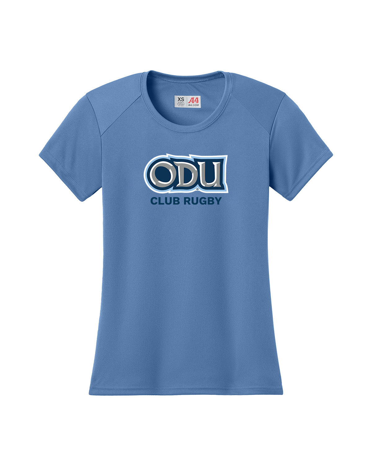 Old Dominion University, Club Sports - Rugby, A4 Women’s Cooling Performance Short Sleeve T-Shirt - Hudson Blue