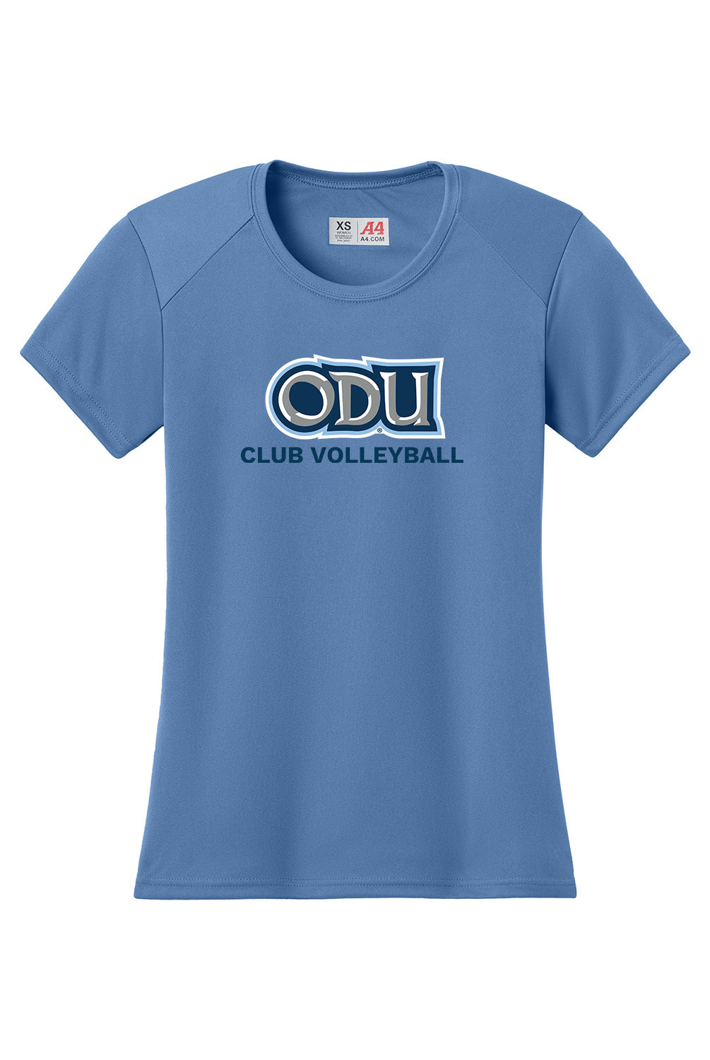Old Dominion University, Club Sports - Volleyball, A4 Women’s Cooling Performance Short Sleeve T-Shirt - Hudson Blue
