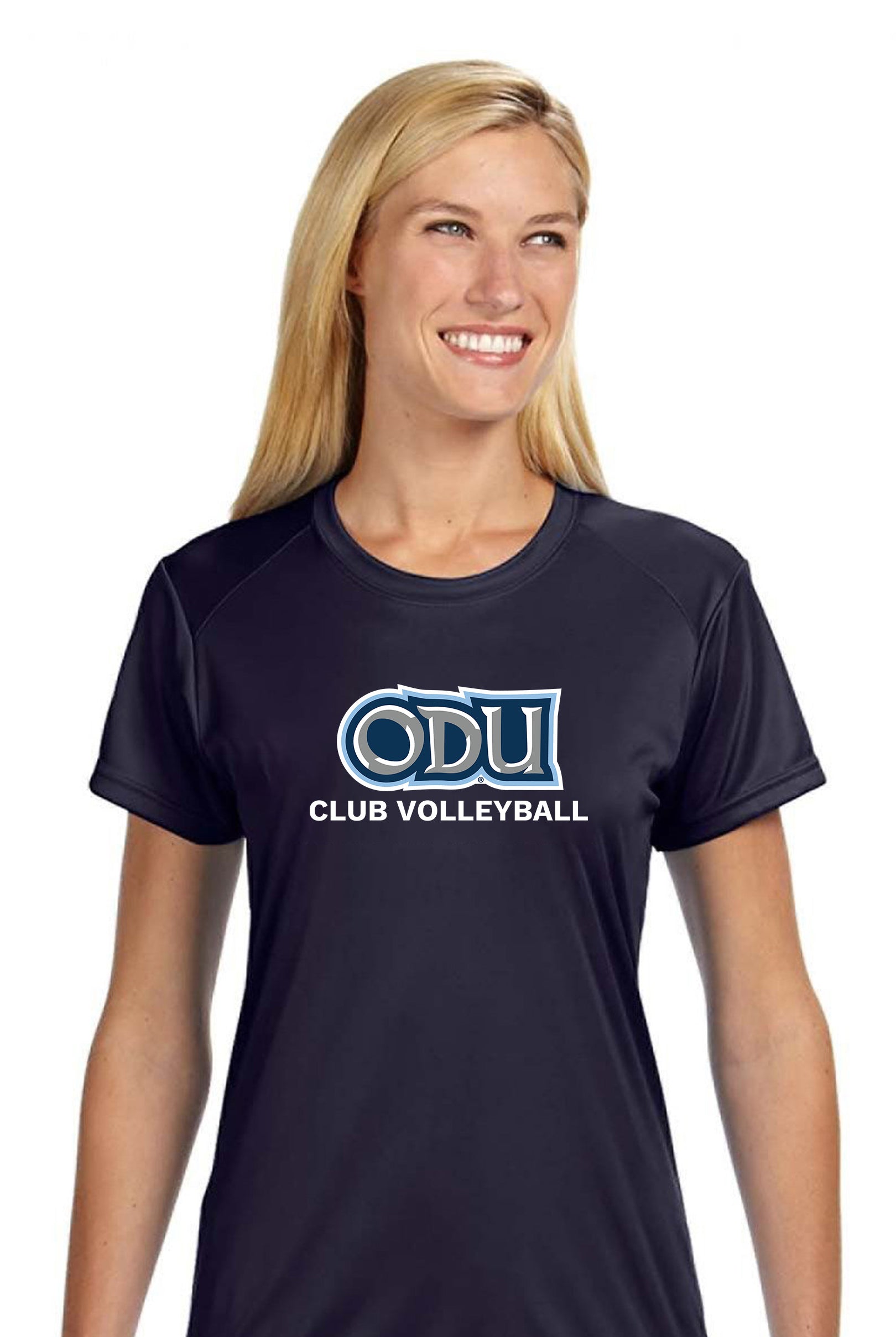 Old Dominion University, Club Sports - Volleyball, A4 Women’s Cooling Performance Short Sleeve T-Shirt - Navy