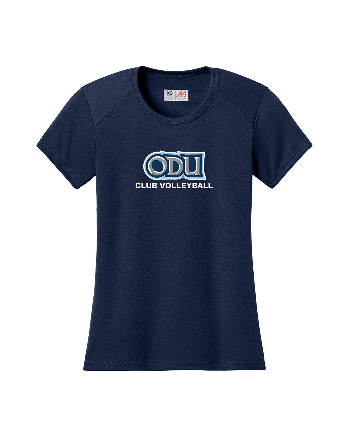 Old Dominion University, Club Sports - Volleyball, A4 Women’s Cooling Performance Short Sleeve T-Shirt - Navy