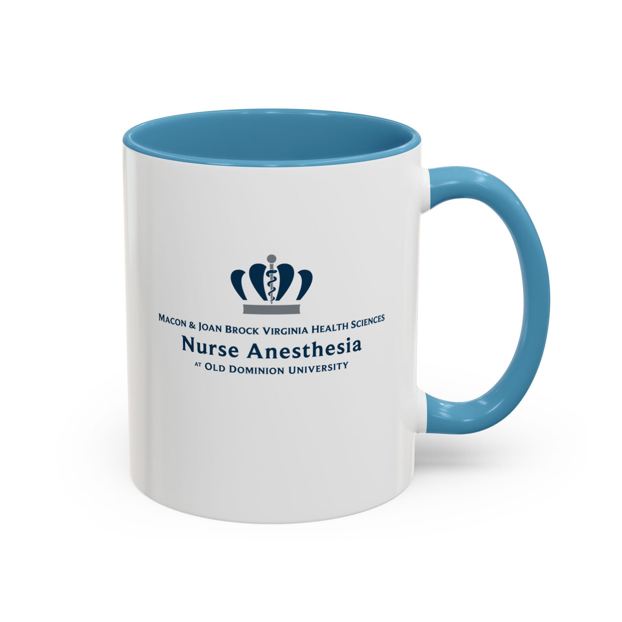 Old Dominion University, Nurse Anesthesia, Accent Coffee Mug 11 oz - light blue