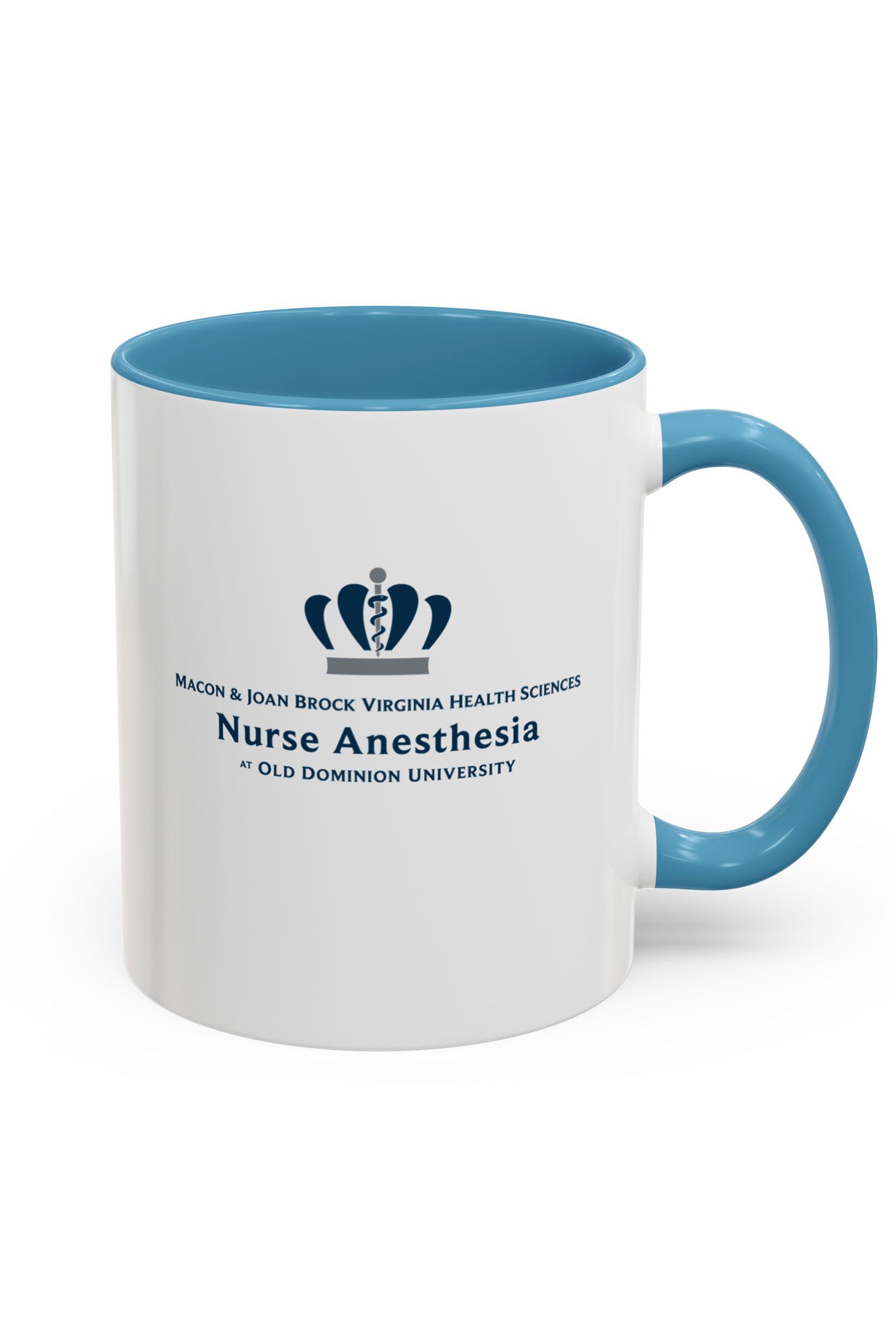 Old Dominion University, Nurse Anesthesia, Accent Coffee Mug 11 oz - light blue
