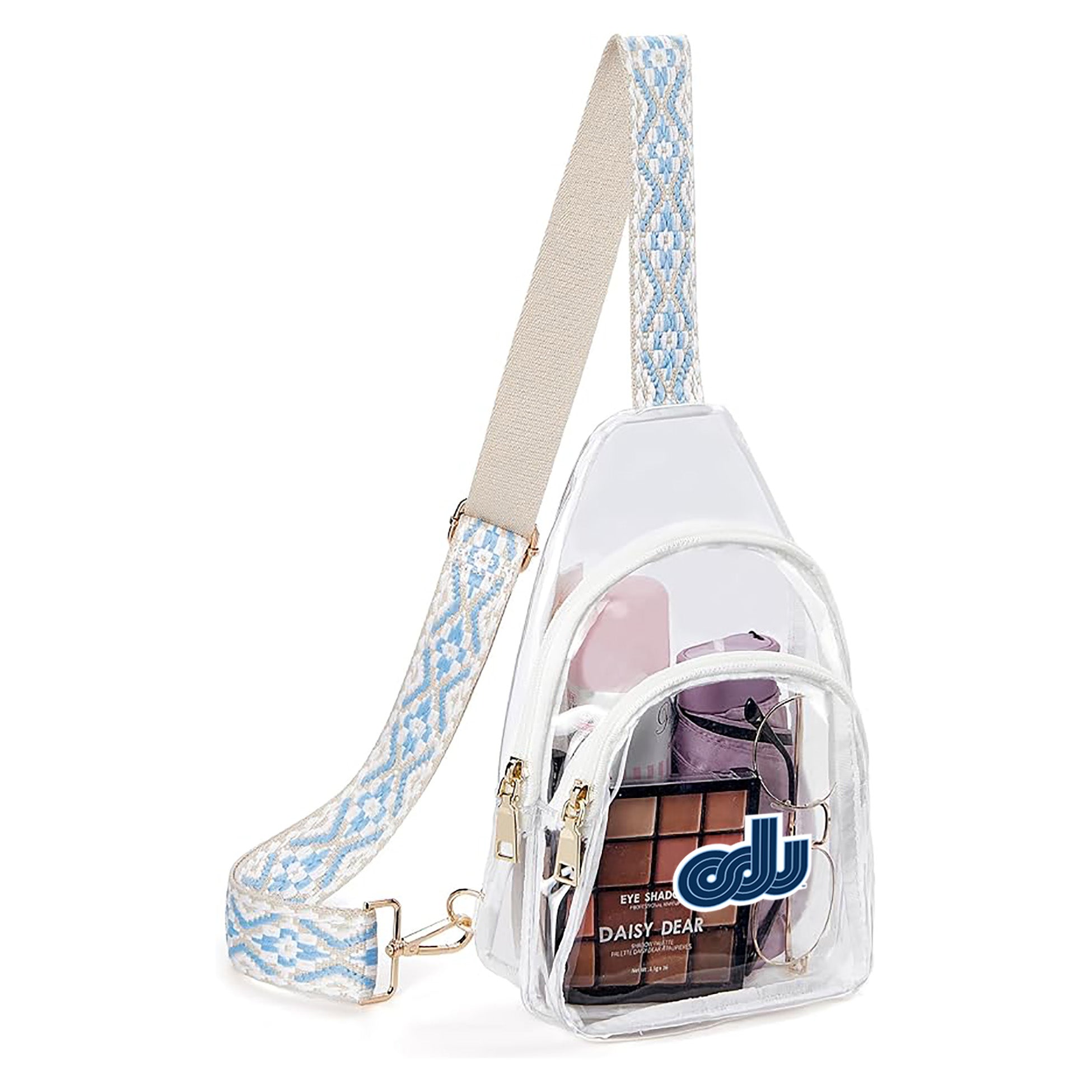 Old Dominion University, ODU Vintage Logo10, Clear Fanny Pack, Clear Sling Bag Crossbody Bag