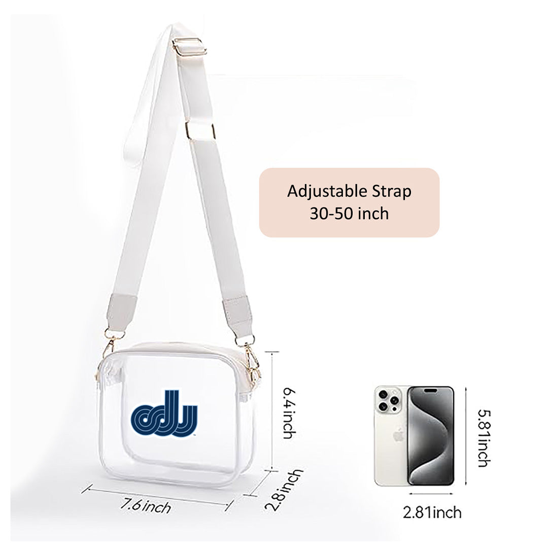 Old Dominion University, ODU Vintage Logo10, Crossbody Clear Bag for Concerts with Adjustable Strap