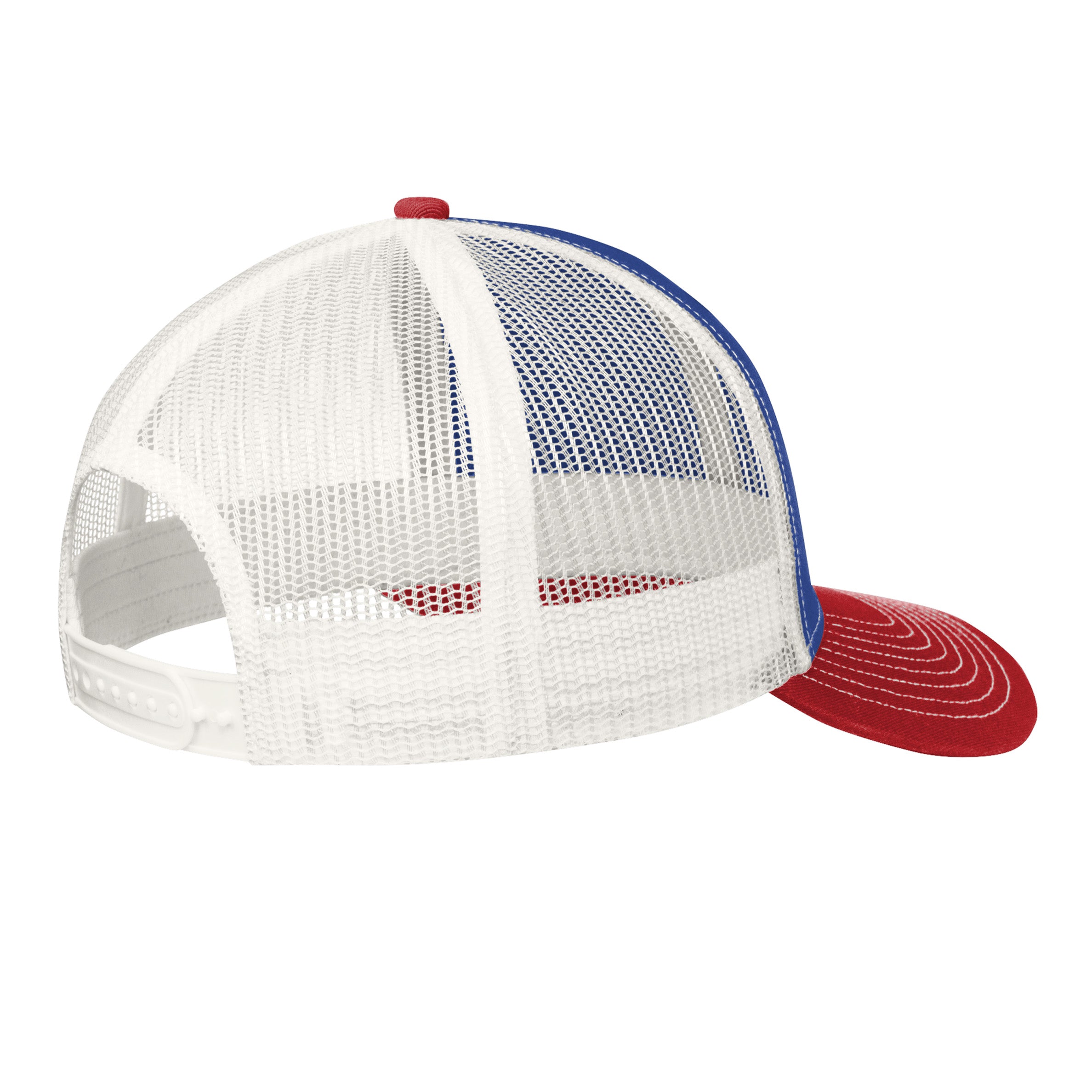 U.S. Port Authority® Snapback Trucker Cap - Blue/Red/White
