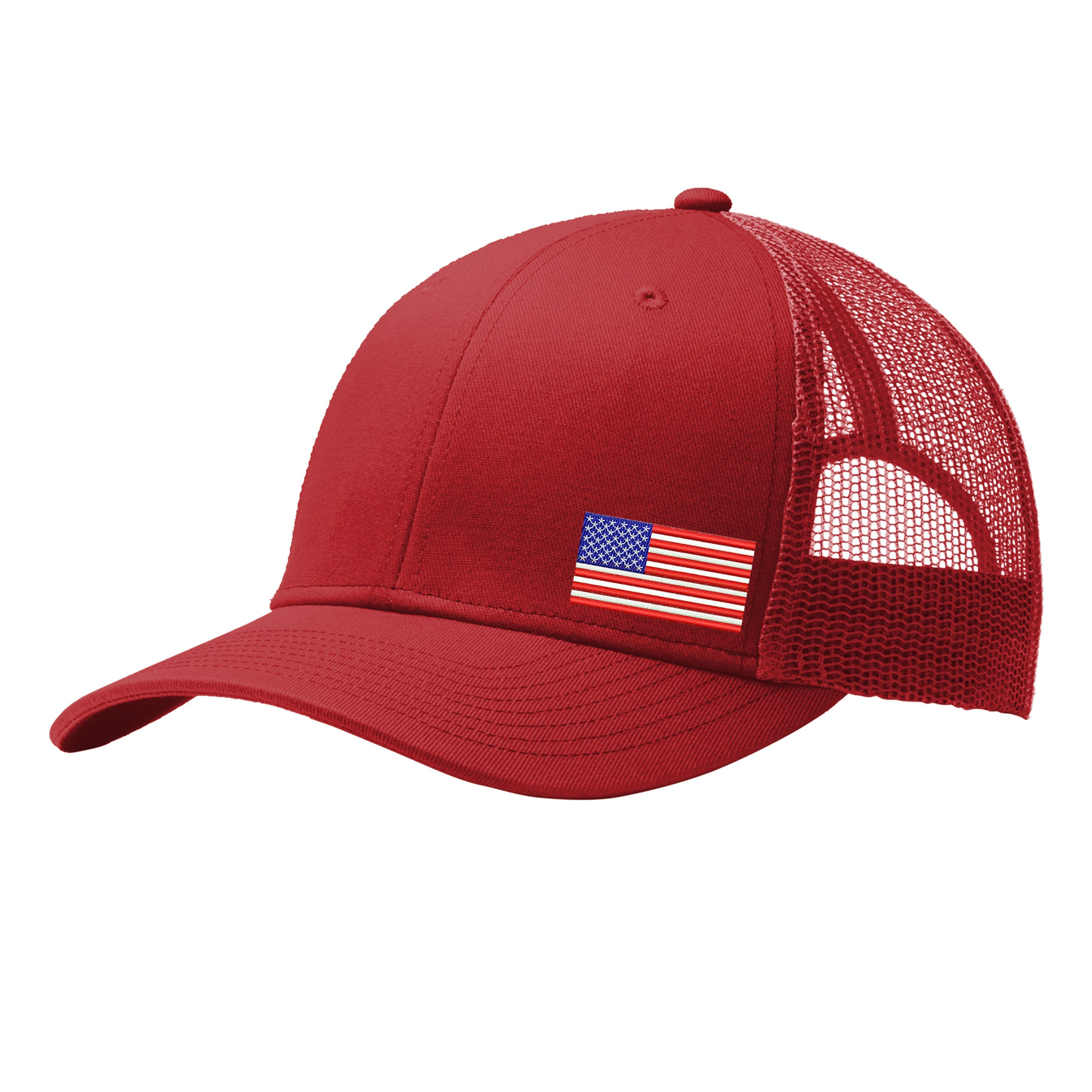 U.S. Port Authority® Snapback Trucker Cap - Red