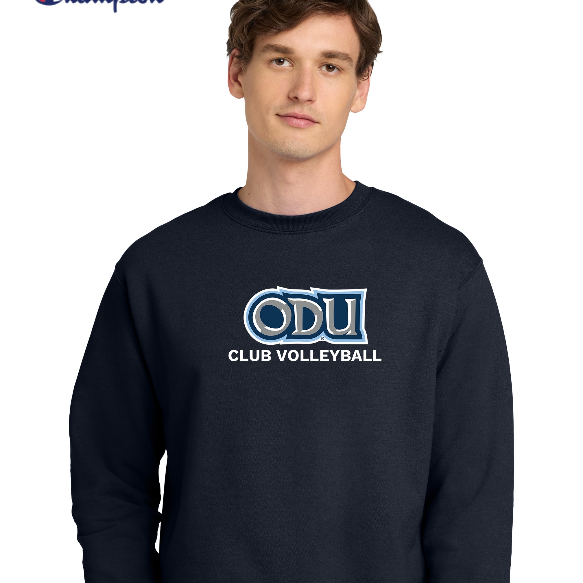 Old Dominion University, Club Sports - Volleyball, Champion® Powerblend® Crewneck Sweatshirt - Navy