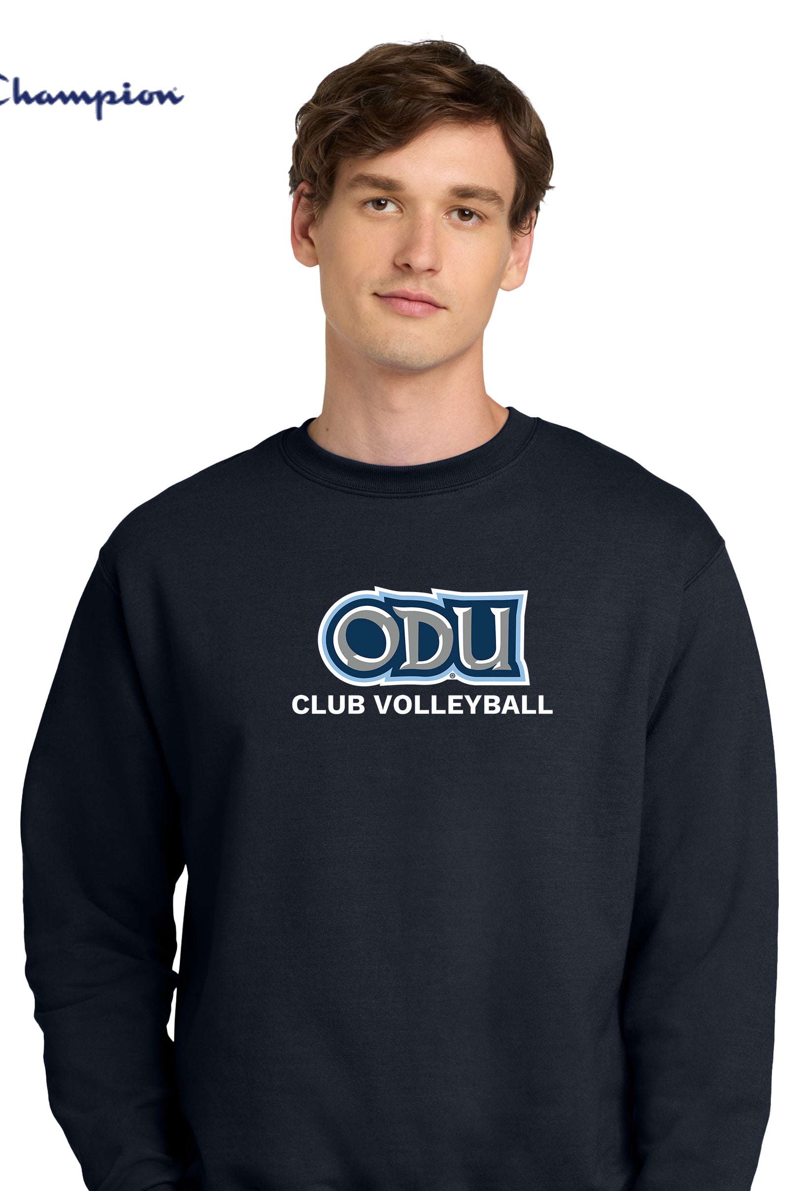Old Dominion University, Club Sports - Volleyball, Champion® Powerblend® Crewneck Sweatshirt - Navy