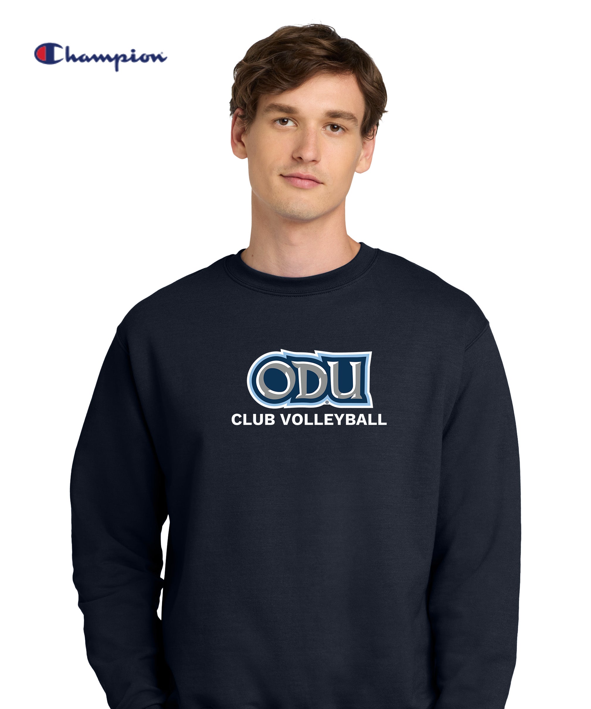 Old Dominion University, Club Sports - Volleyball, Champion® Powerblend® Crewneck Sweatshirt - Navy