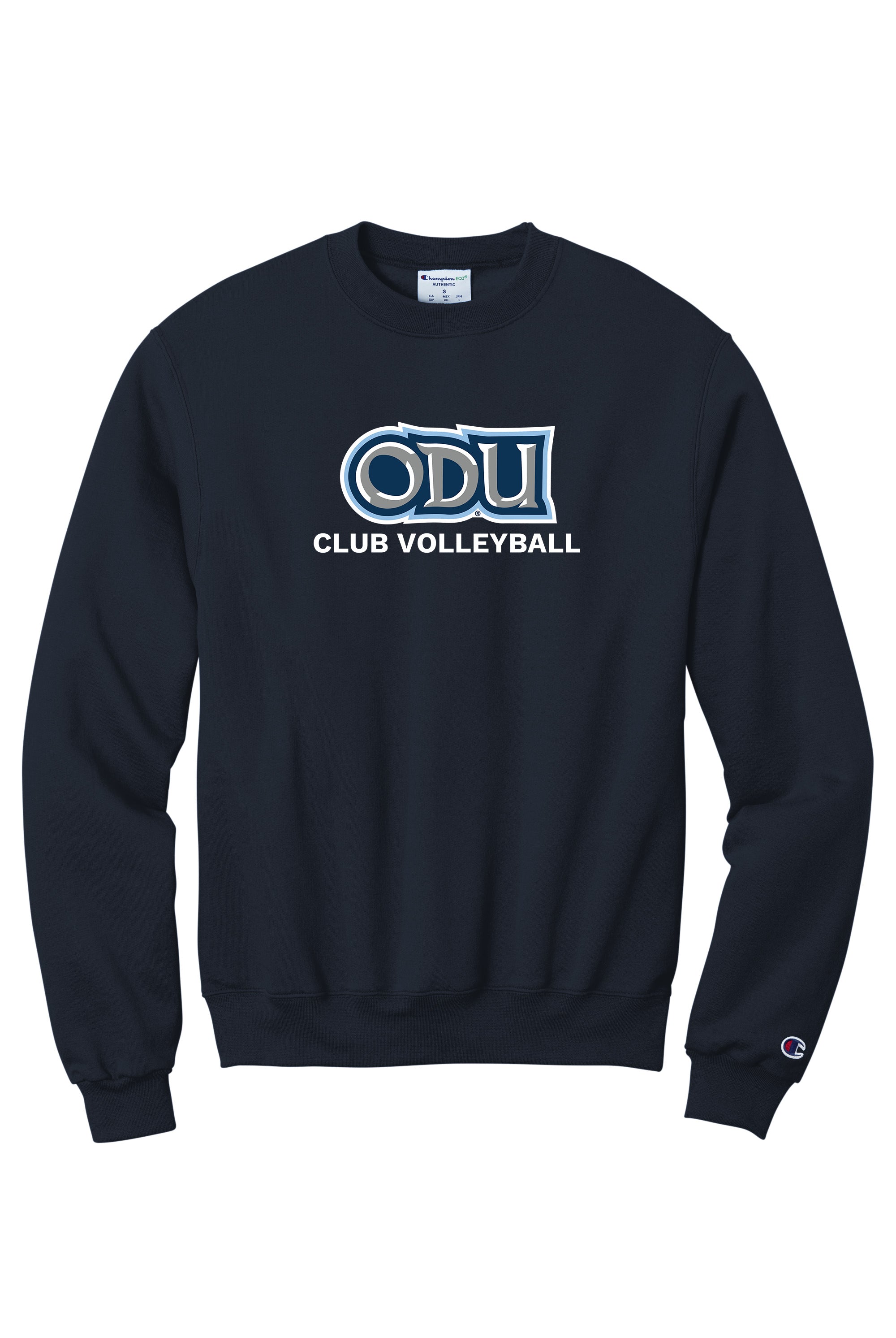 Old Dominion University, Club Sports - Volleyball, Champion® Powerblend® Crewneck Sweatshirt - Navy