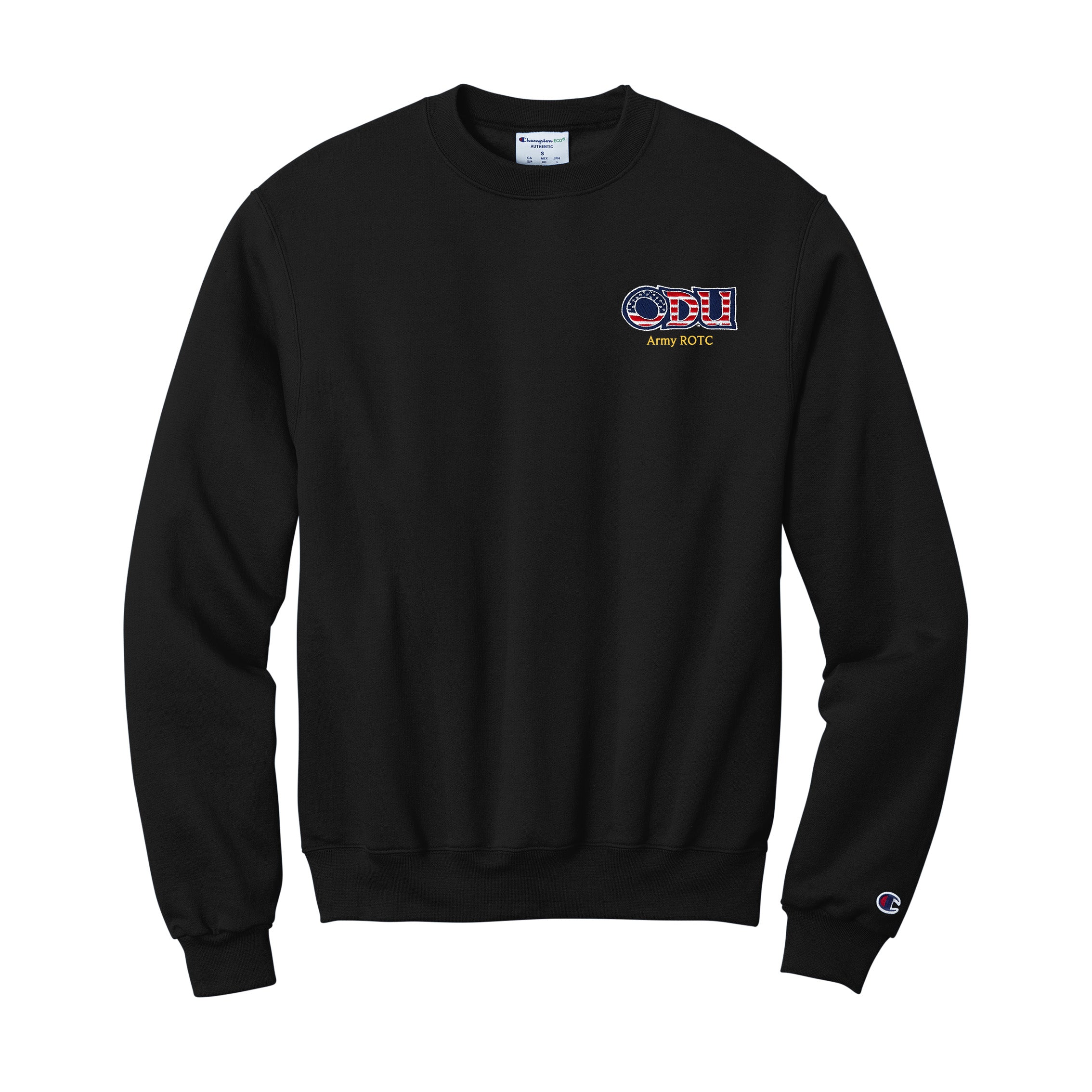 Old Dominion University, ODU Military - Army ROTC, Champion® Powerblend® Crewneck Sweatshirt - Black