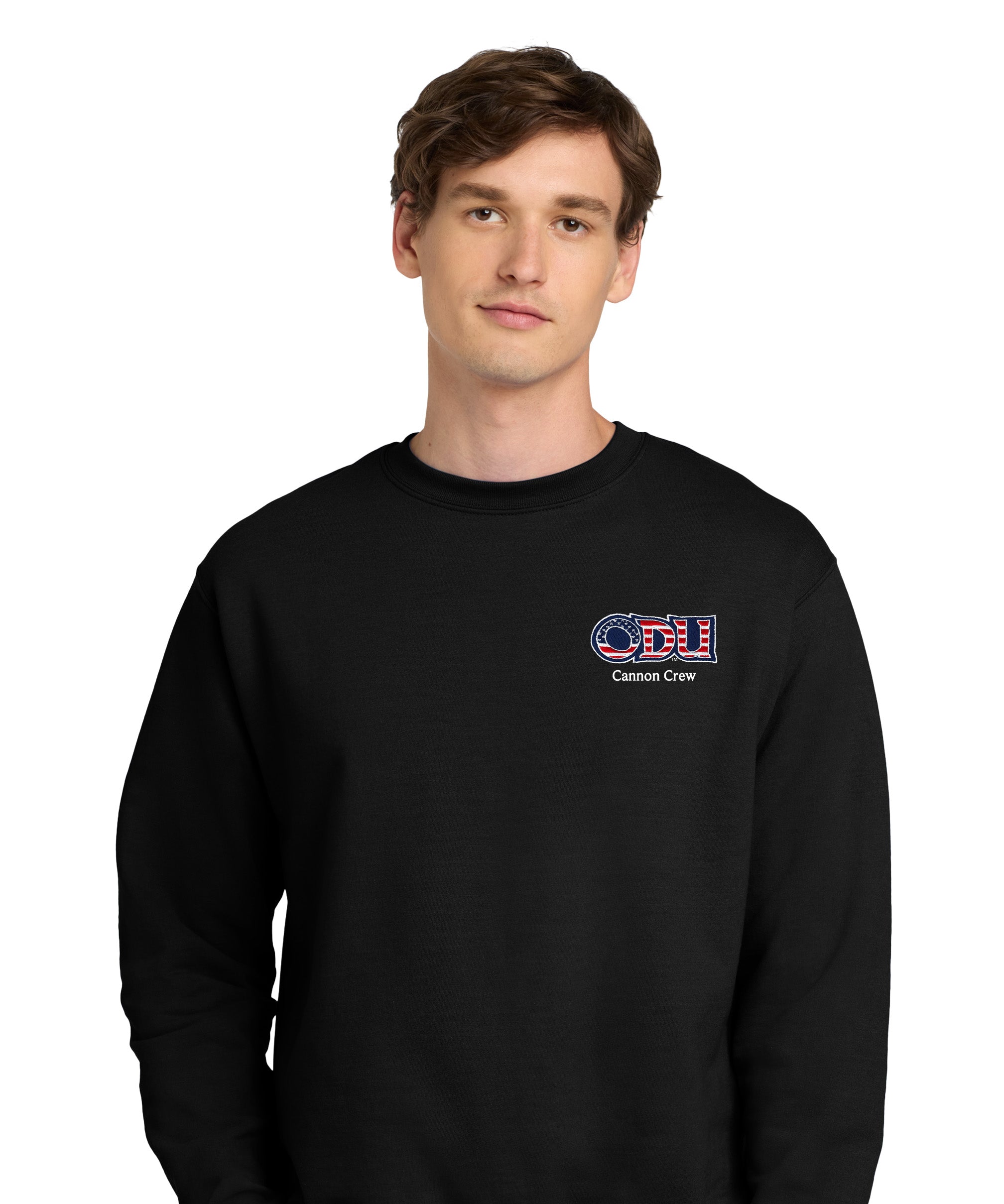 Old Dominion University, ODU Military - Cannon Crew, Champion® Powerblend® Crewneck Sweatshirt - Black