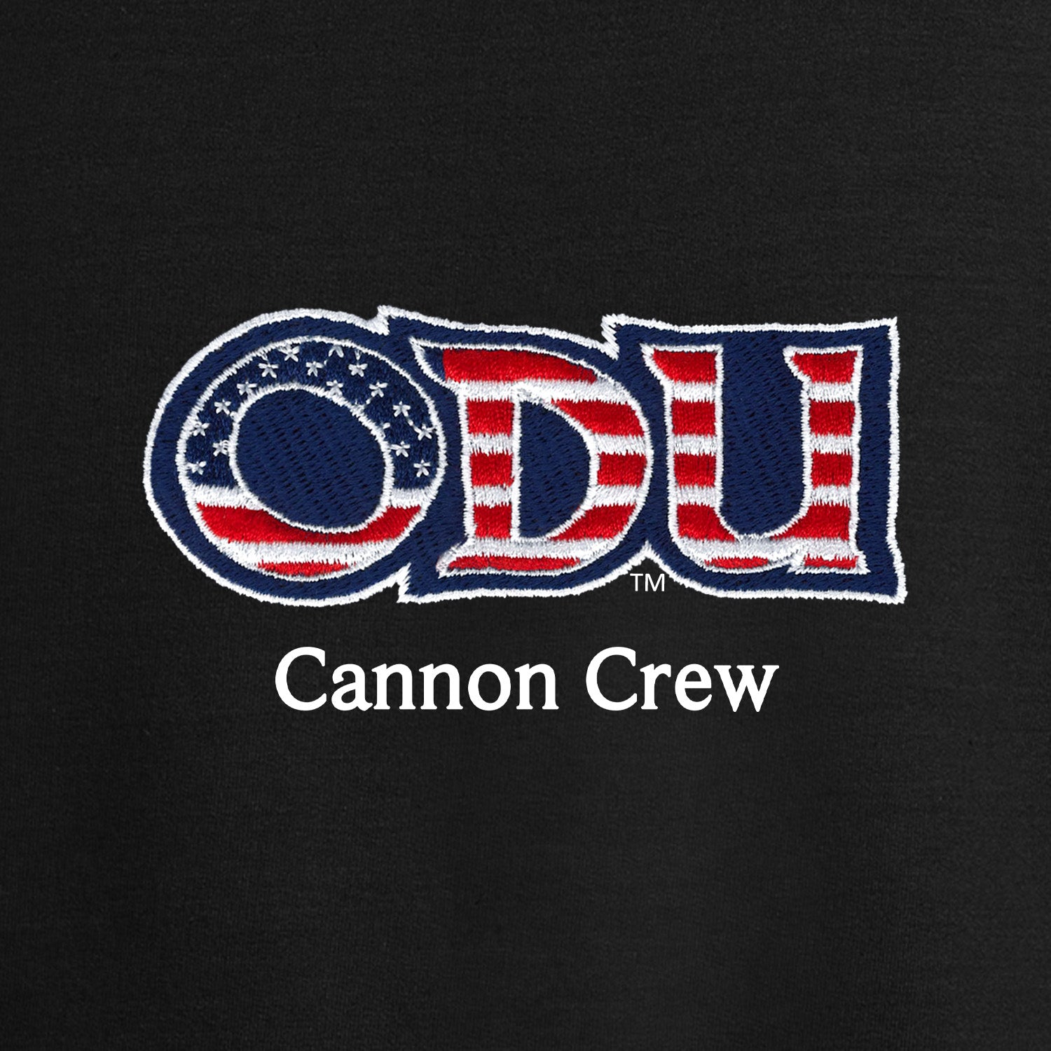 Old Dominion University, ODU Military - Cannon Crew, Champion® Powerblend® Crewneck Sweatshirt - Black