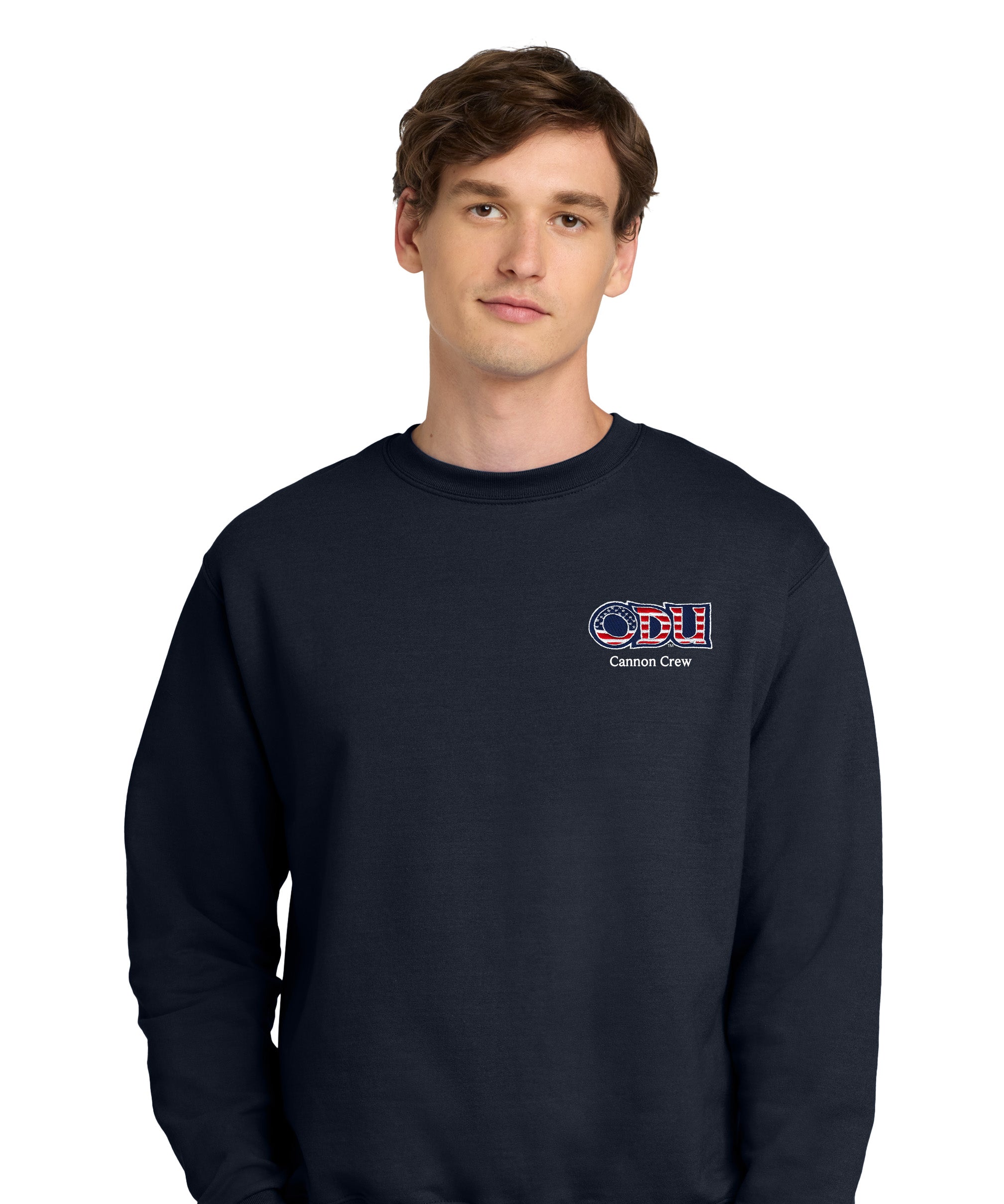 Old Dominion University, ODU Military - Cannon Crew, Champion® Powerblend® Crewneck Sweatshirt - Navy