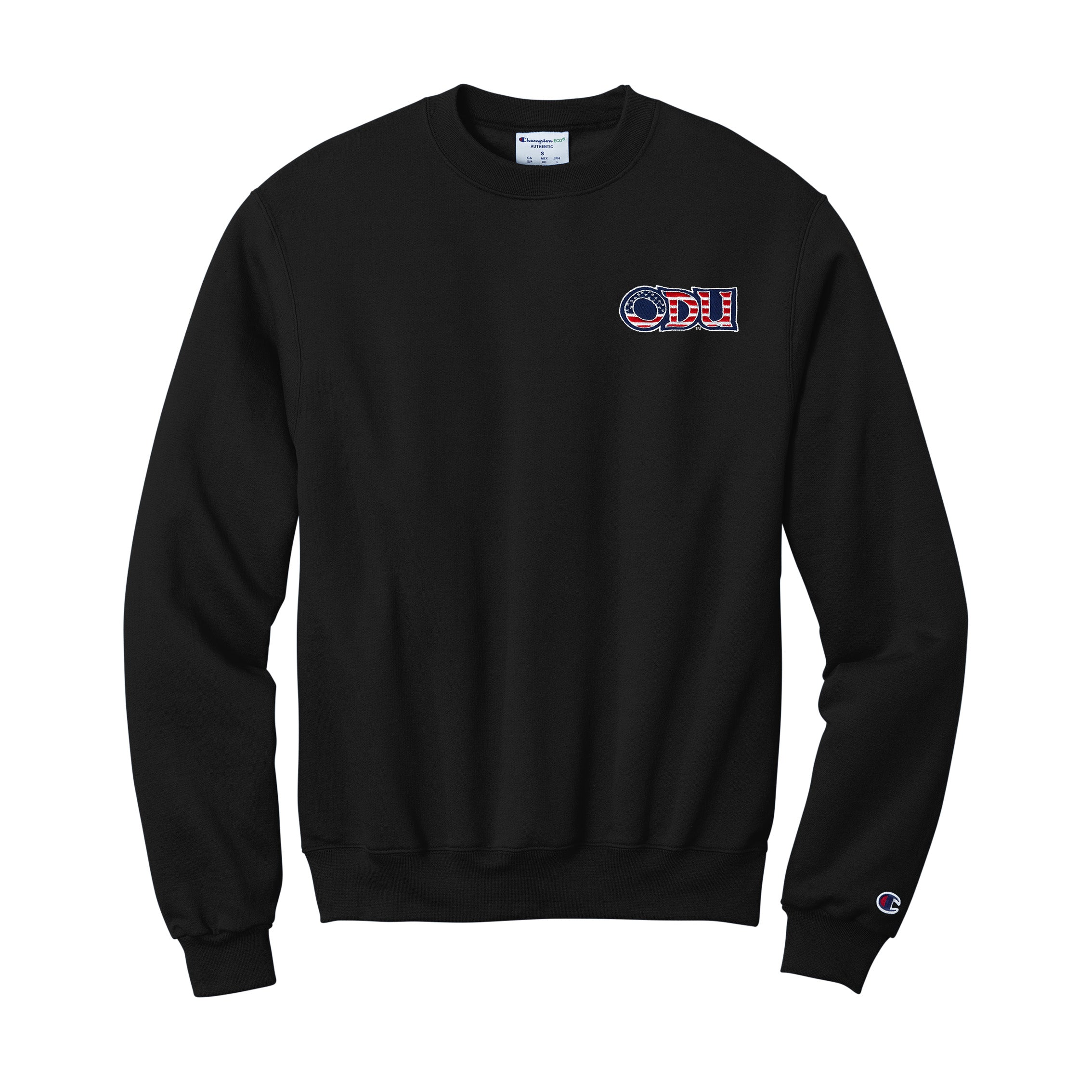 Old Dominion University, ODU Military, Military Logo, Champion® Powerblend® Crewneck Sweatshirt - Black