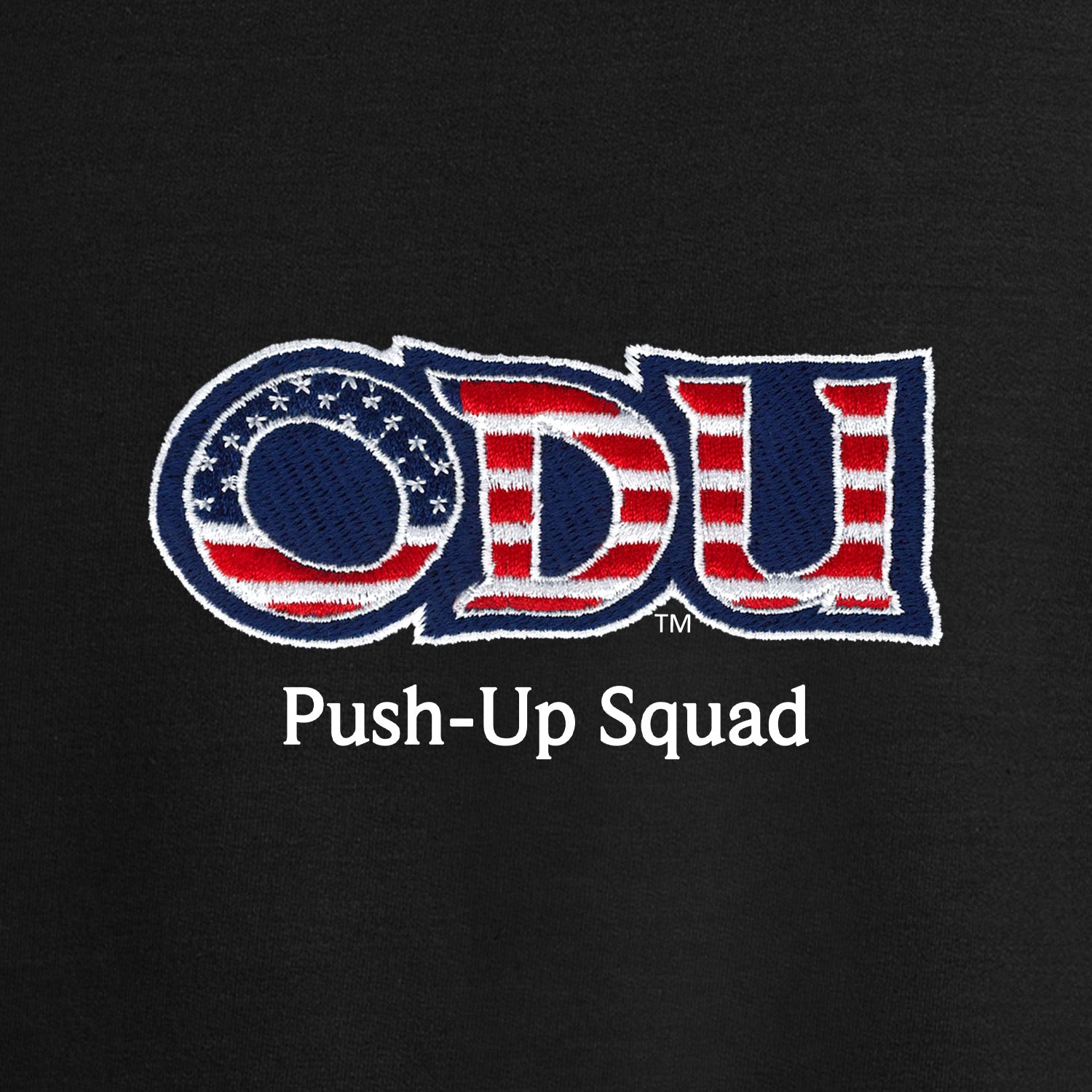 Old Dominion University, ODU Military - Push-Up Squad, Champion® Powerblend® Crewneck Sweatshirt - Black
