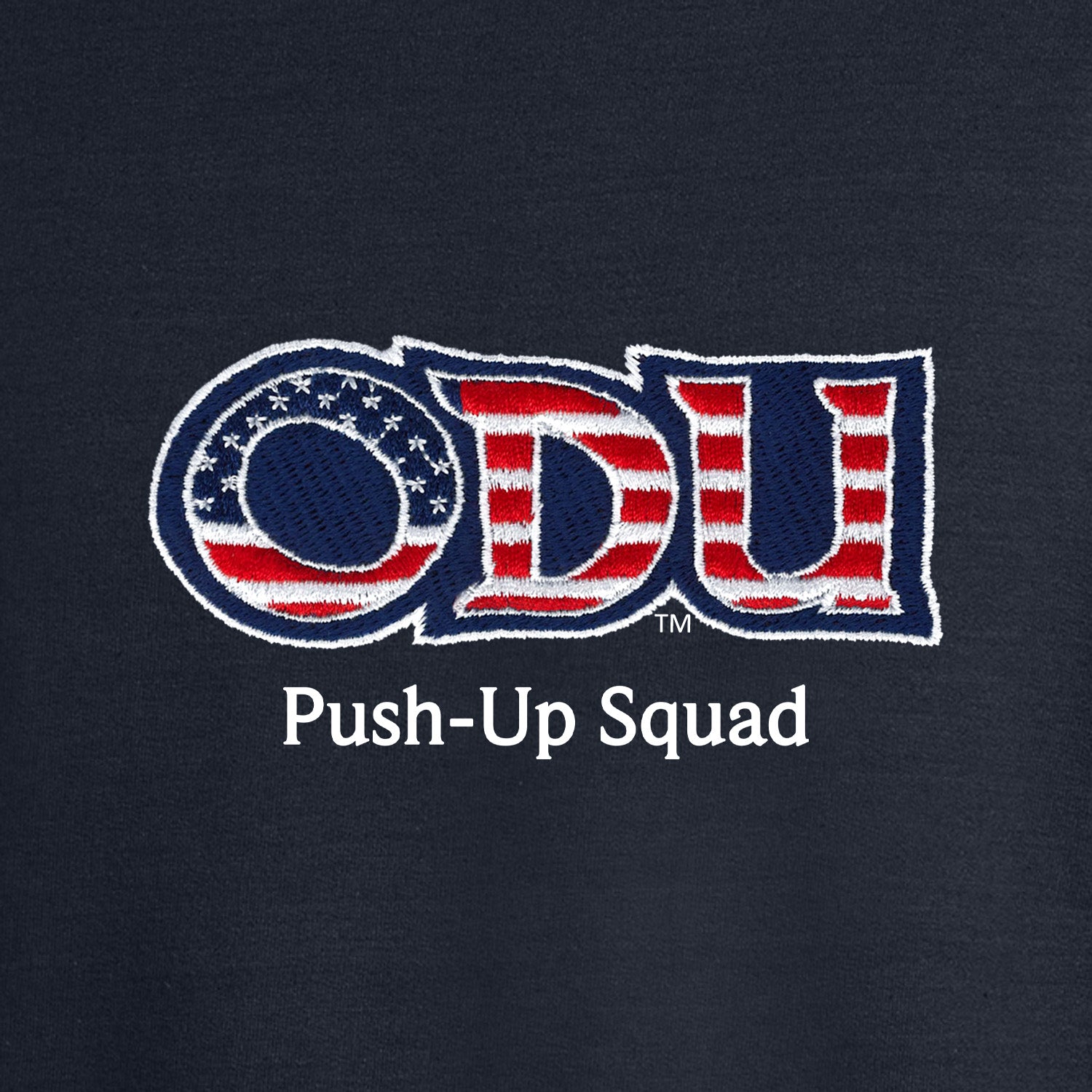 Old Dominion University, ODU Military - Push-Up Squad, Champion® Powerblend® Crewneck Sweatshirt - Navy