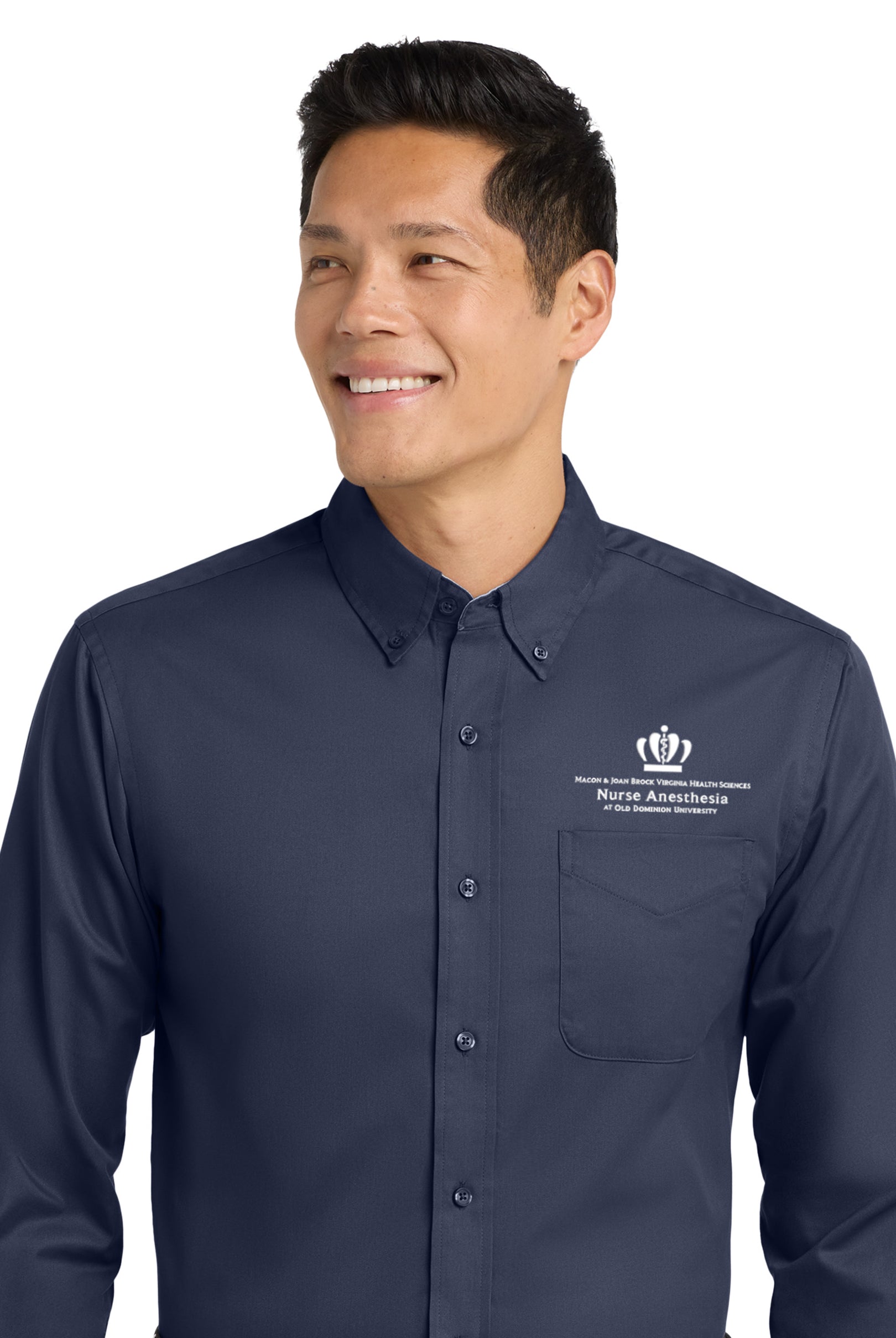 Old Dominion University, Nurse Anesthesia, Port Authority® Long Sleeve Easy Care Shirt - Navy