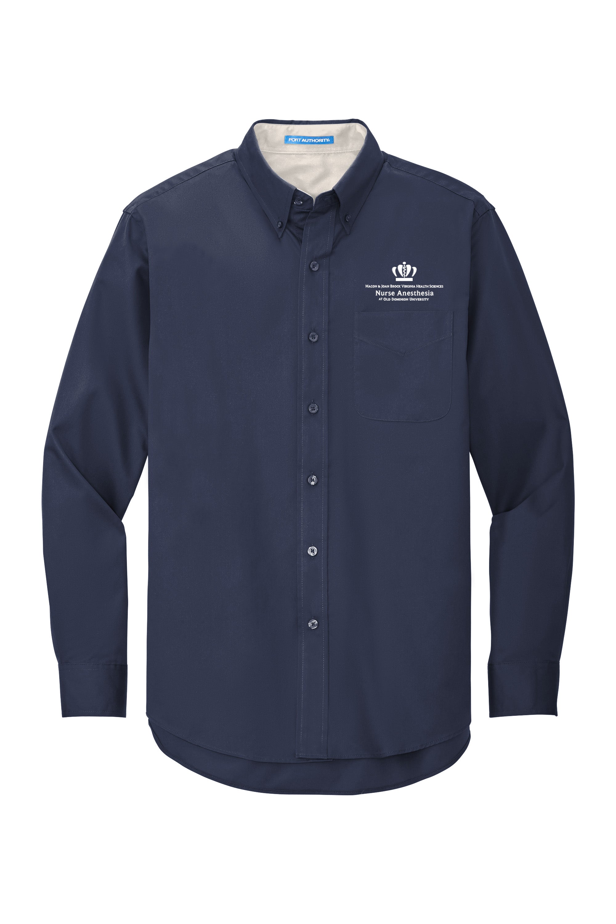 Old Dominion University, Nurse Anesthesia, Port Authority® Long Sleeve Easy Care Shirt - Navy