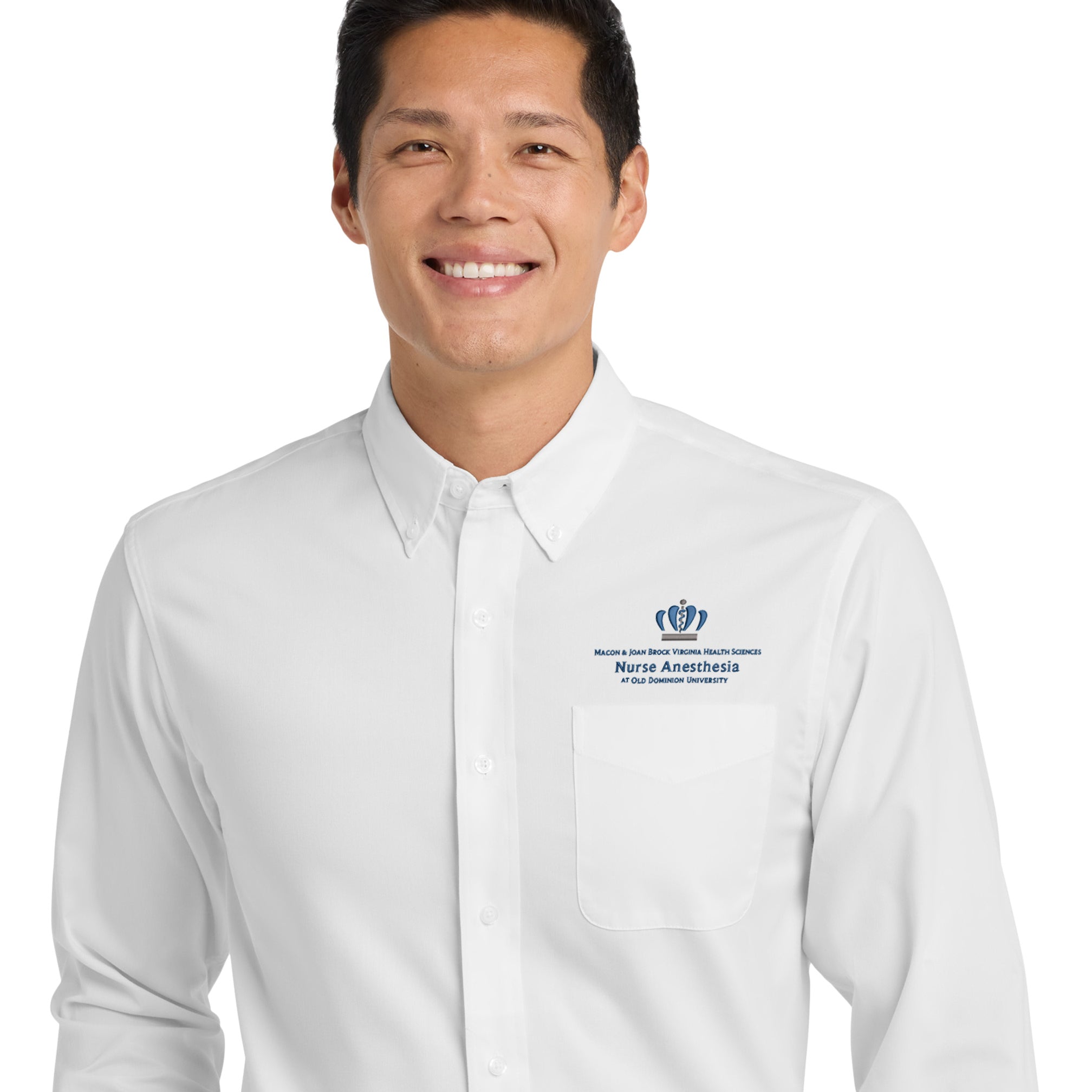 Old Dominion University, Nurse Anesthesia, Port Authority® Long Sleeve Easy Care Shirt - White