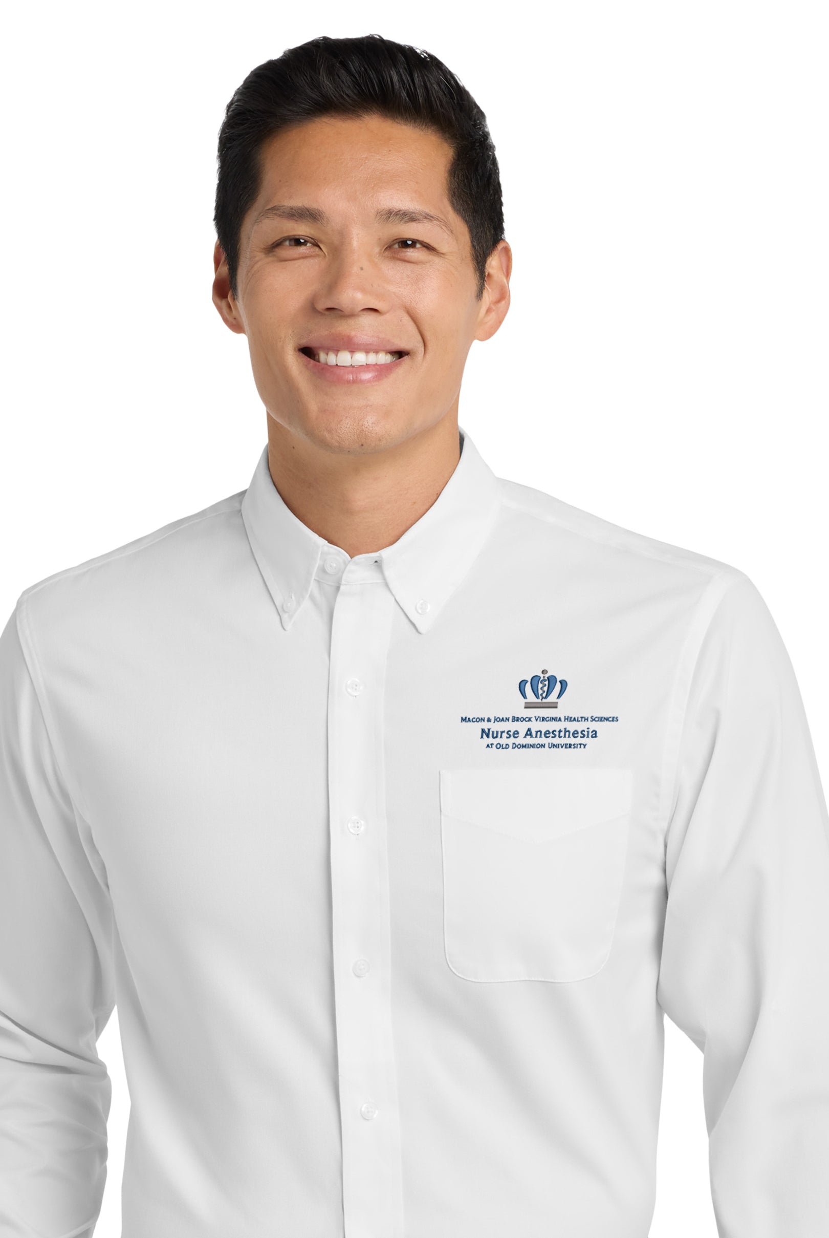 Old Dominion University, Nurse Anesthesia, Port Authority® Long Sleeve Easy Care Shirt - White