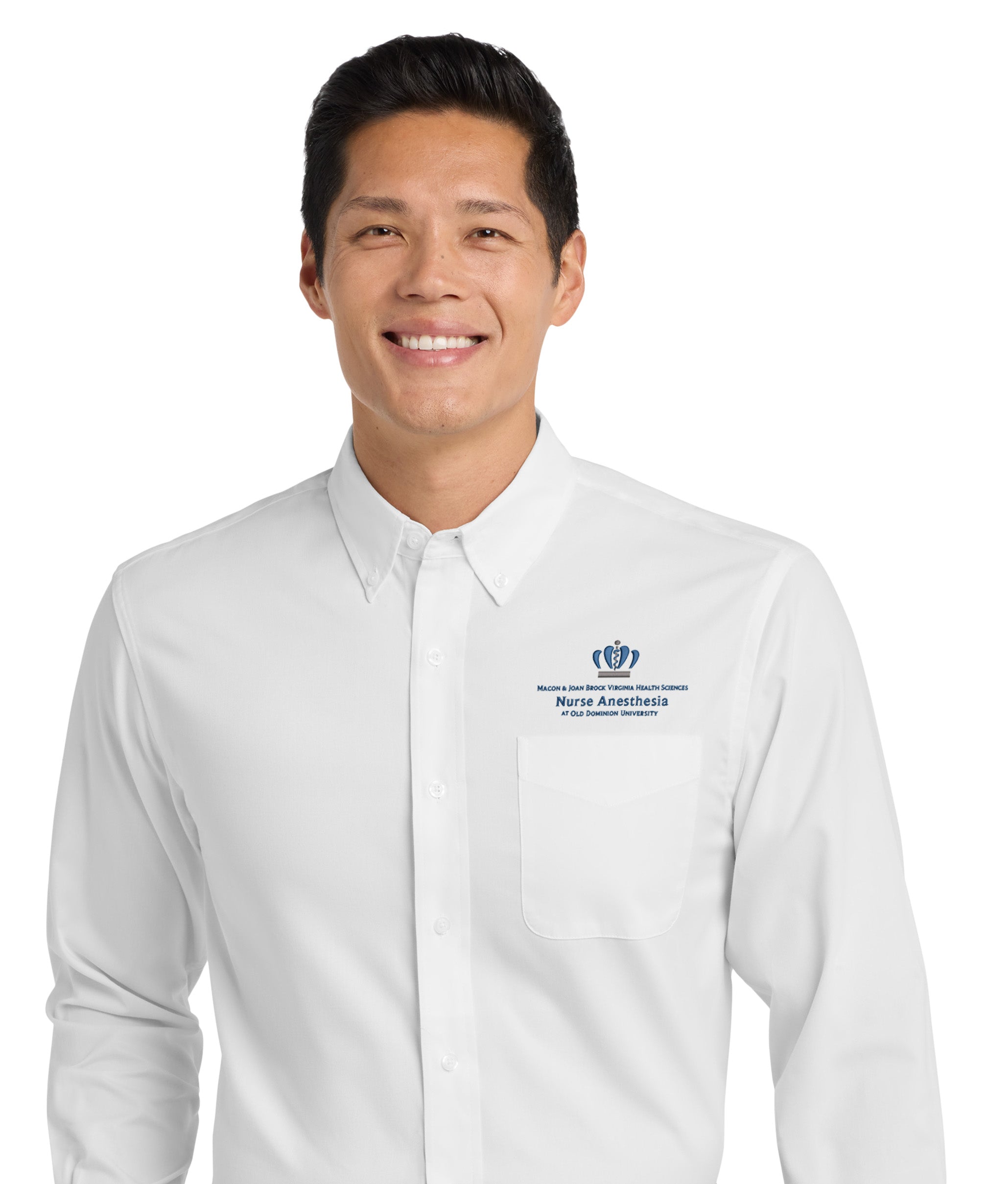 Old Dominion University, Nurse Anesthesia, Port Authority® Long Sleeve Easy Care Shirt - White