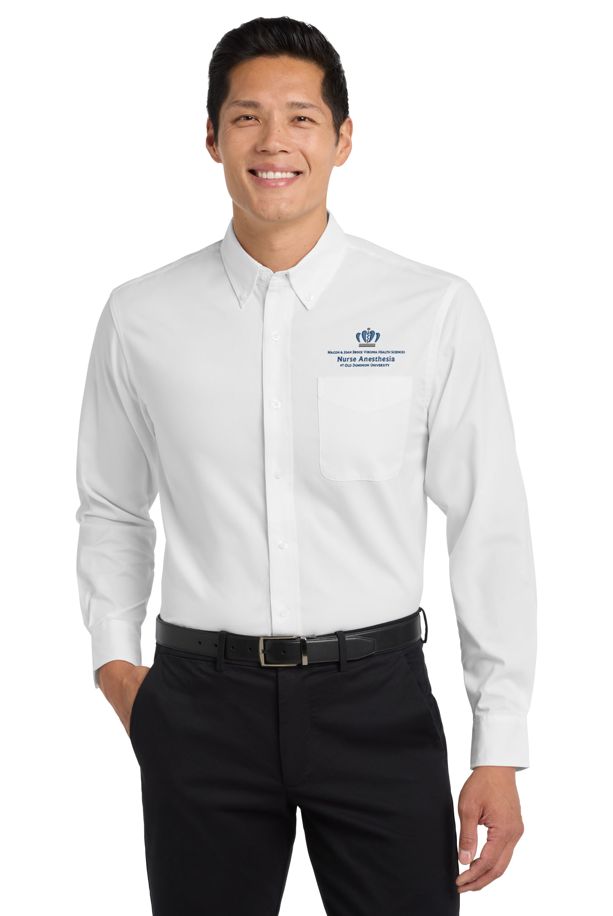 Old Dominion University, Nurse Anesthesia, Port Authority® Long Sleeve Easy Care Shirt - White