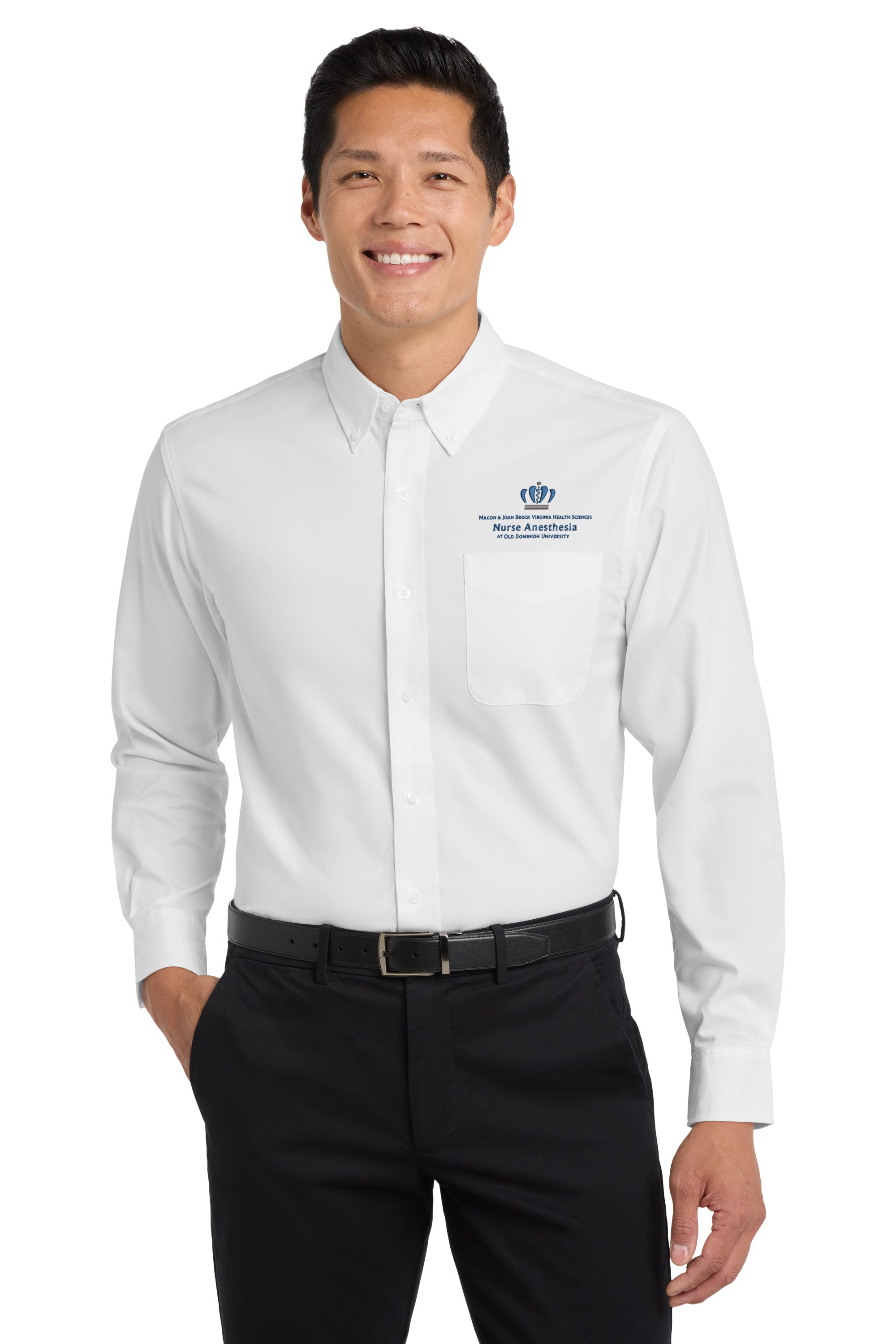 Old Dominion University, Nurse Anesthesia, Port Authority® Long Sleeve Easy Care Shirt - White