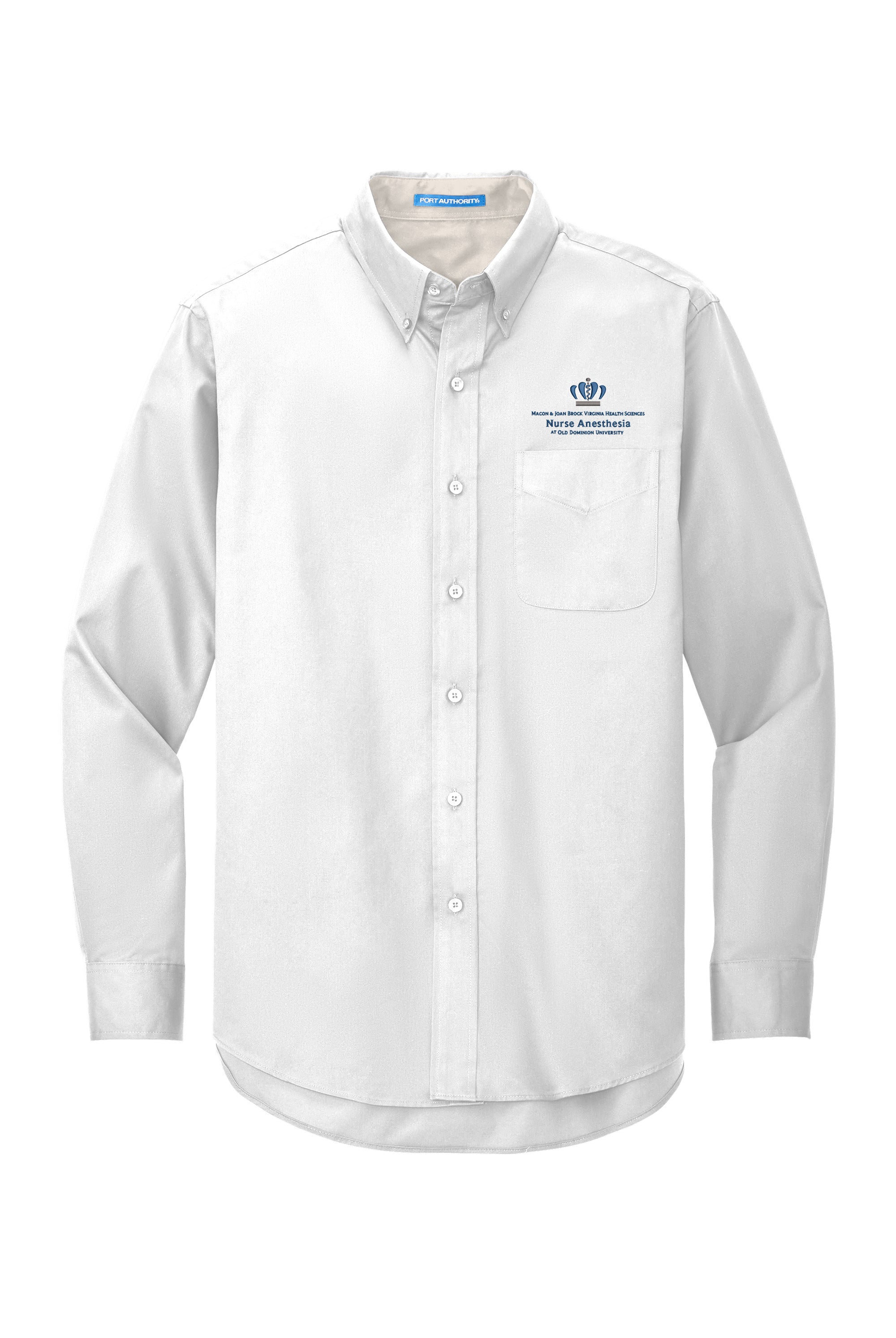 Old Dominion University, Nurse Anesthesia, Port Authority® Long Sleeve Easy Care Shirt - White