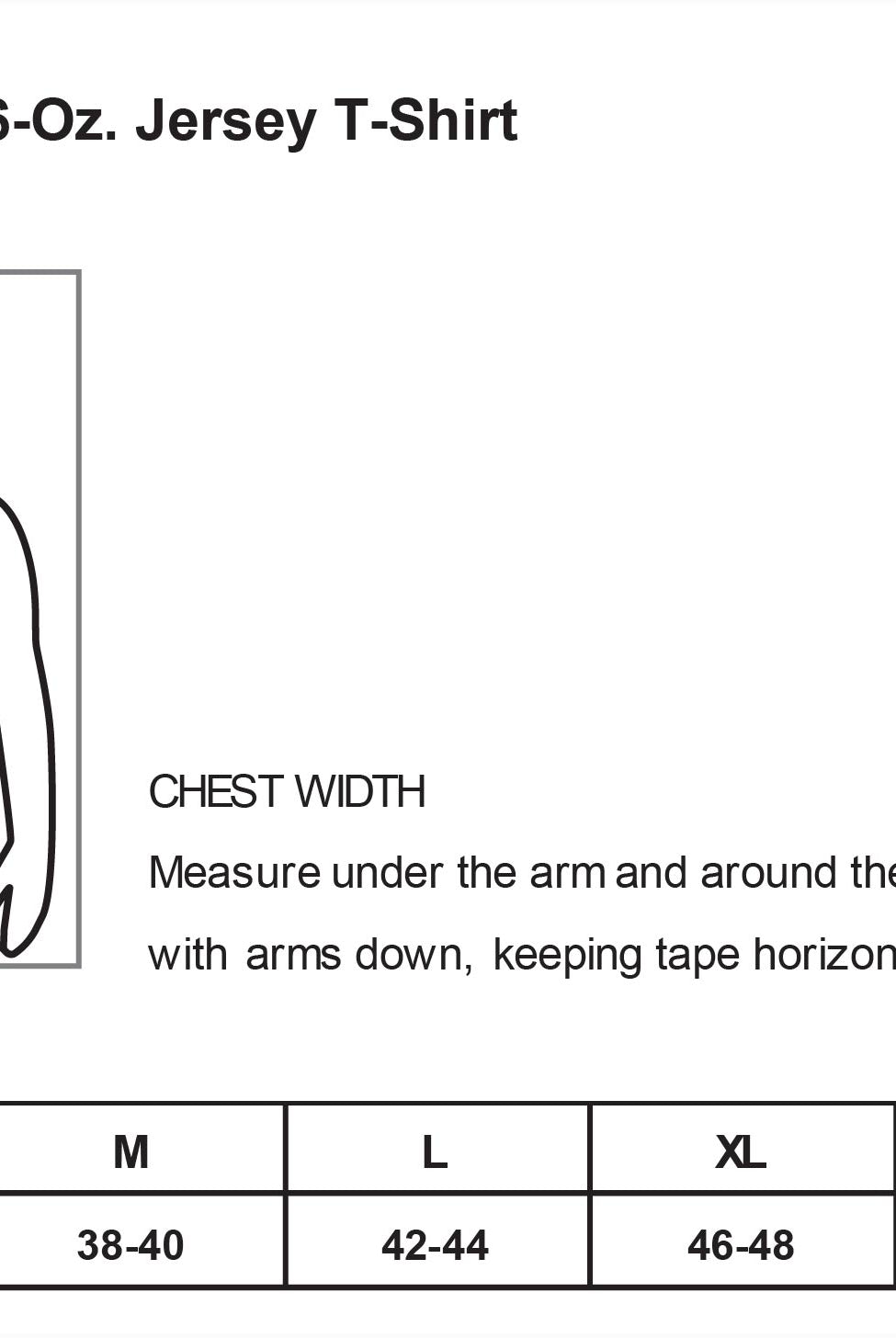 Old Dominion University, Club Sports - Volleyball, Champion ® Heritage 6-Oz. Jersey T-Shirt - Size Chart