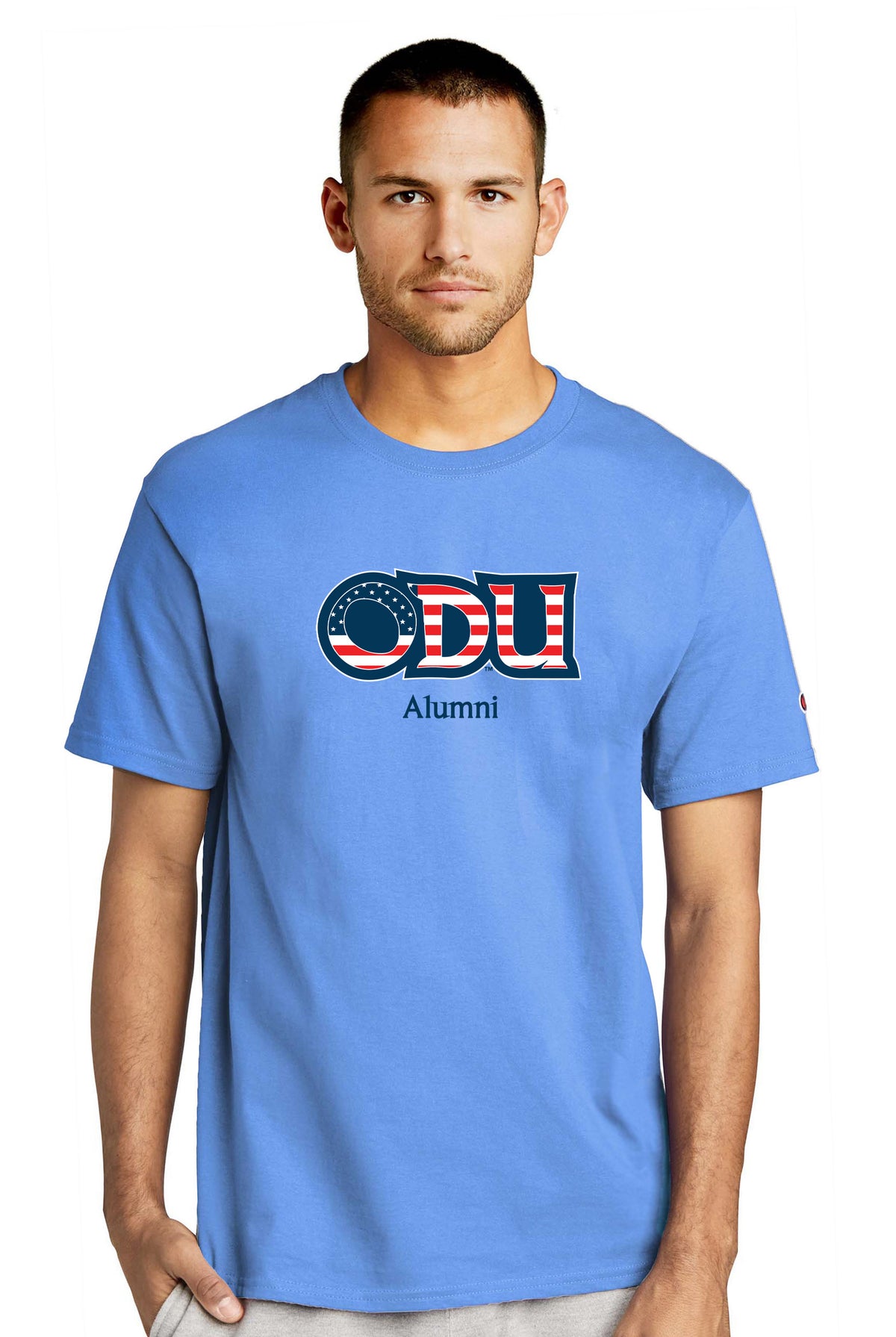 Old Dominion University, ODU Military - Alumni, Champion ® Heritage 6-Oz. Jersey T-Shirt - Carolina Blue