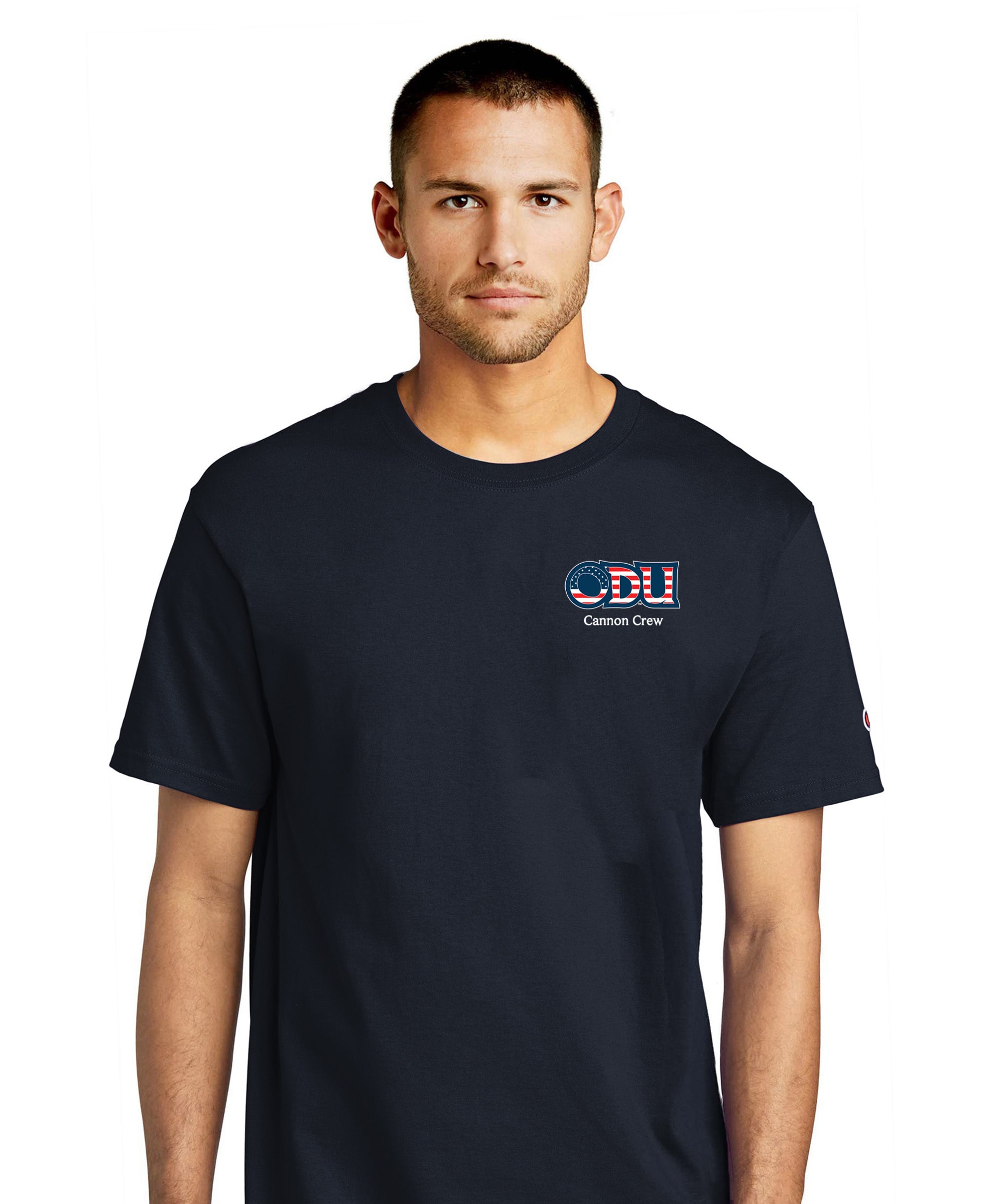 Old Dominion University, ODU Military - Cannon Crew, Champion ® Heritage 6-Oz. Jersey T-Shirt -Navy
