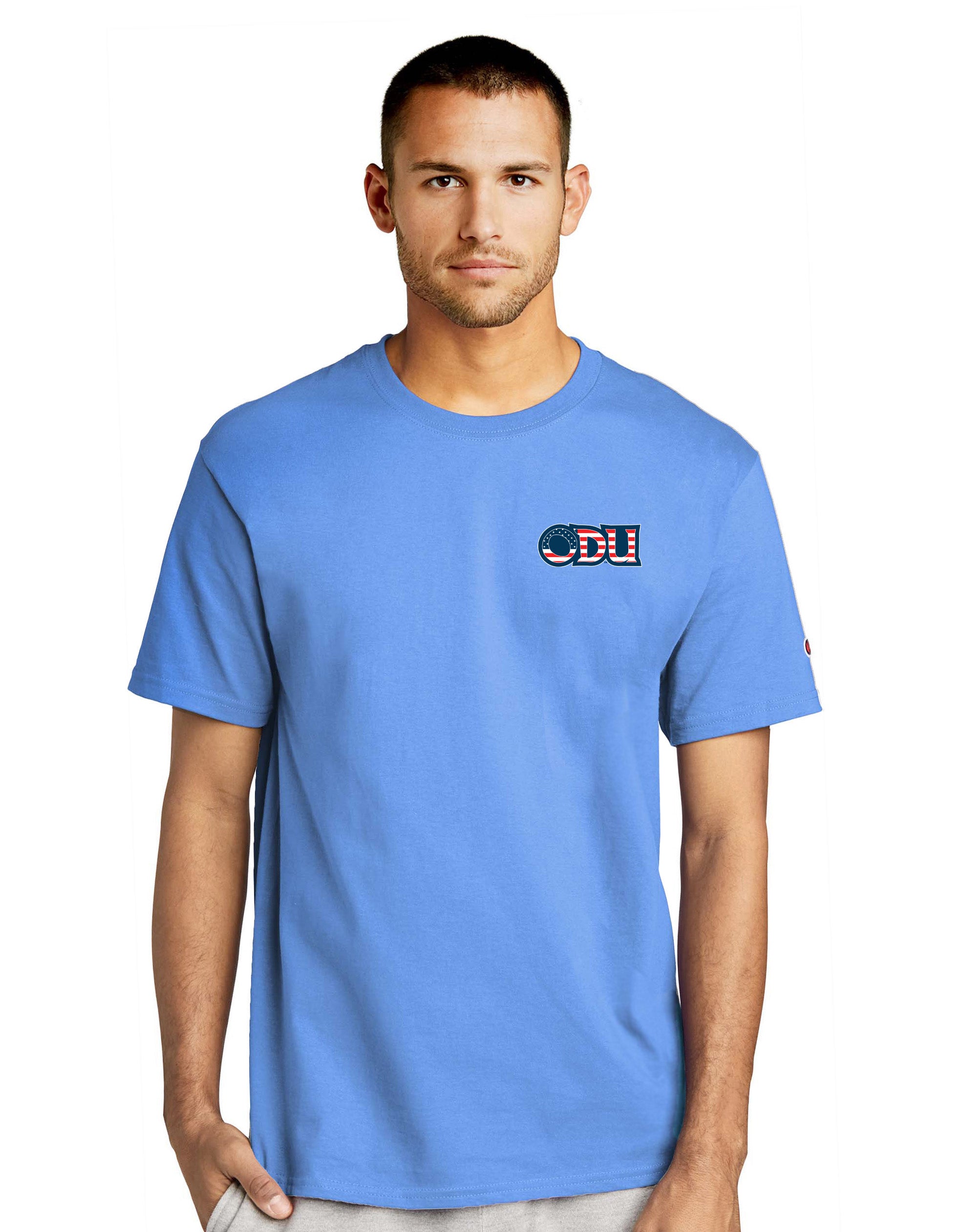 Old Dominion University, ODU Military - Military Logo, Champion ® Heritage 6-Oz. Jersey T-Shirt - Carolina Blue