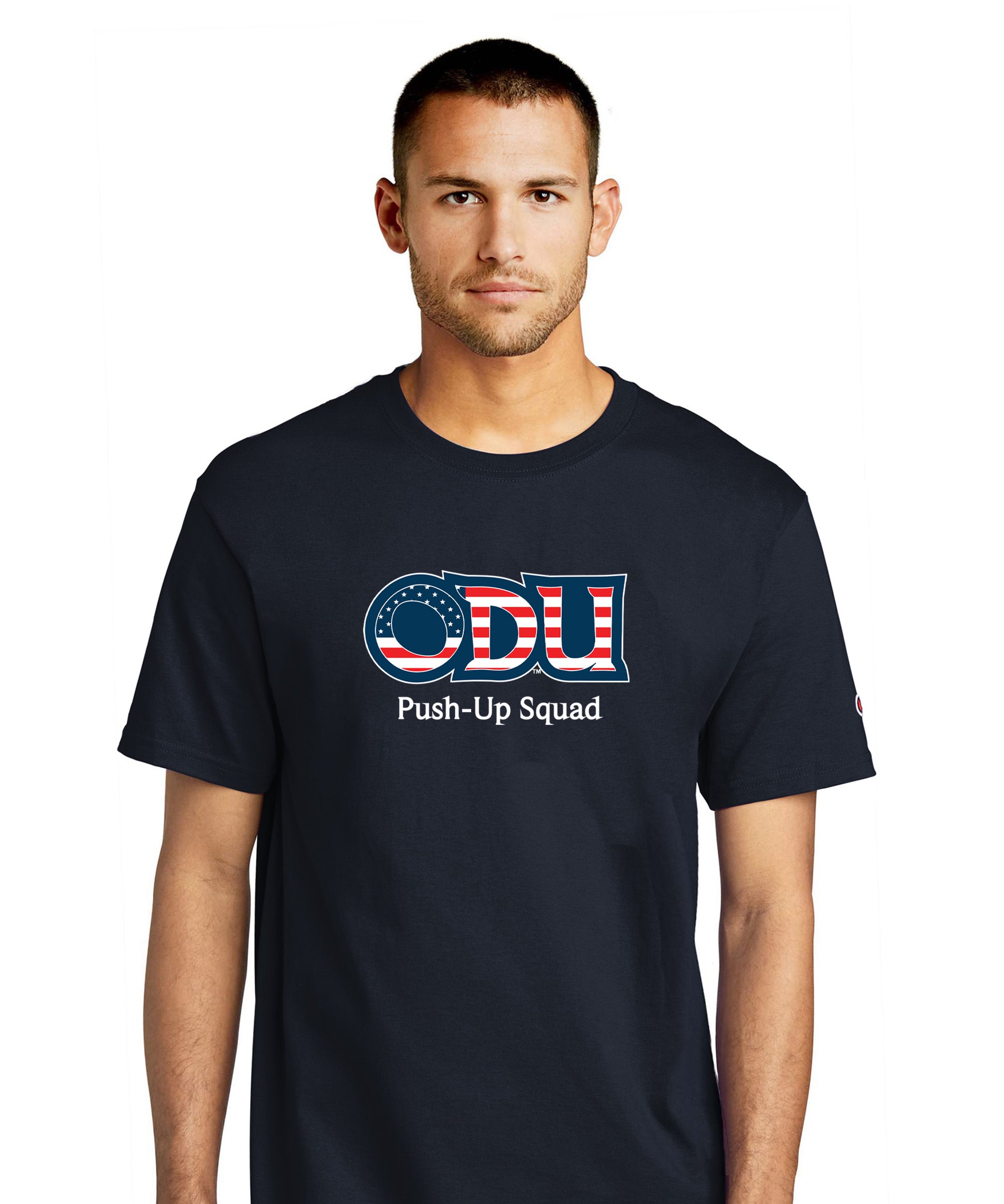 Old Dominion University, ODU Military - Push-Up Squad, Champion ® Heritage 6-Oz. Jersey T-Shirt - Navy