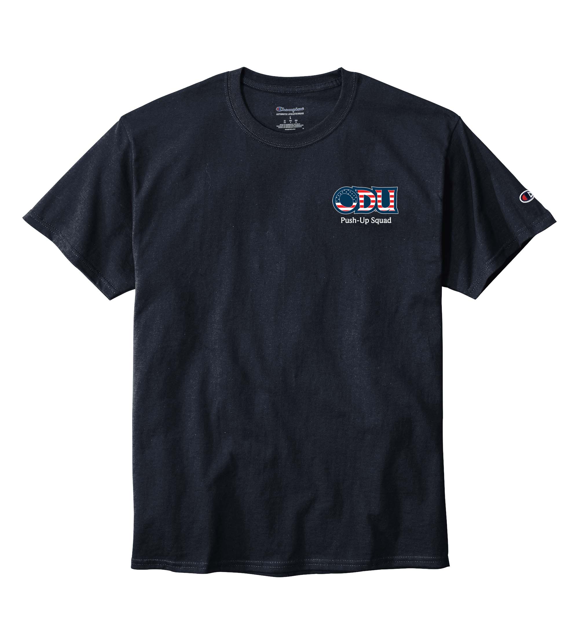 Old Dominion University, ODU Military - Push-Up Squad Champion ® Heritage 6-Oz. Jersey T-Shirt - Navy