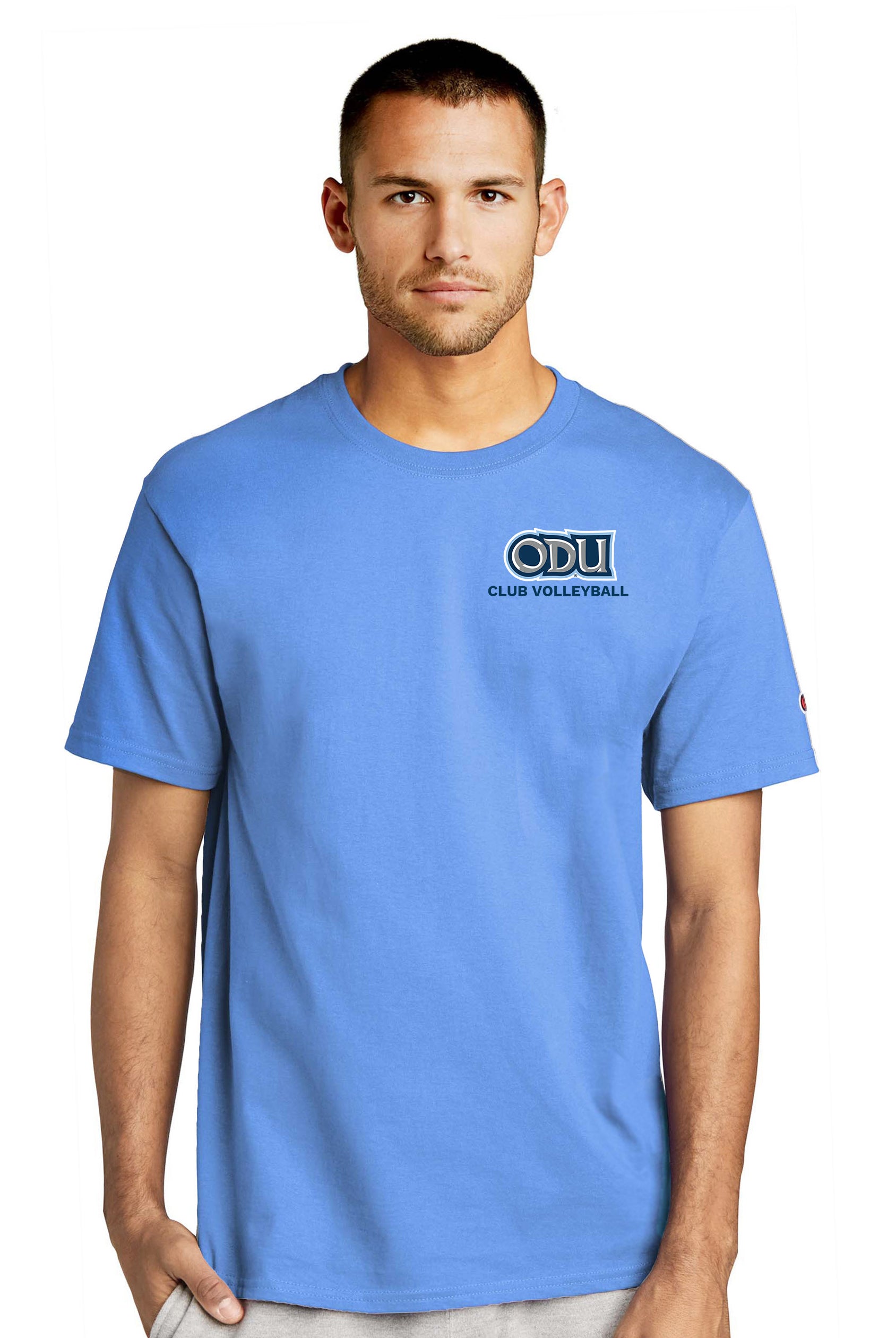 Old Dominion University, Club Sports - Volleyball, Champion ® Heritage 6-Oz. Jersey T-Shirt - Hudson Blue