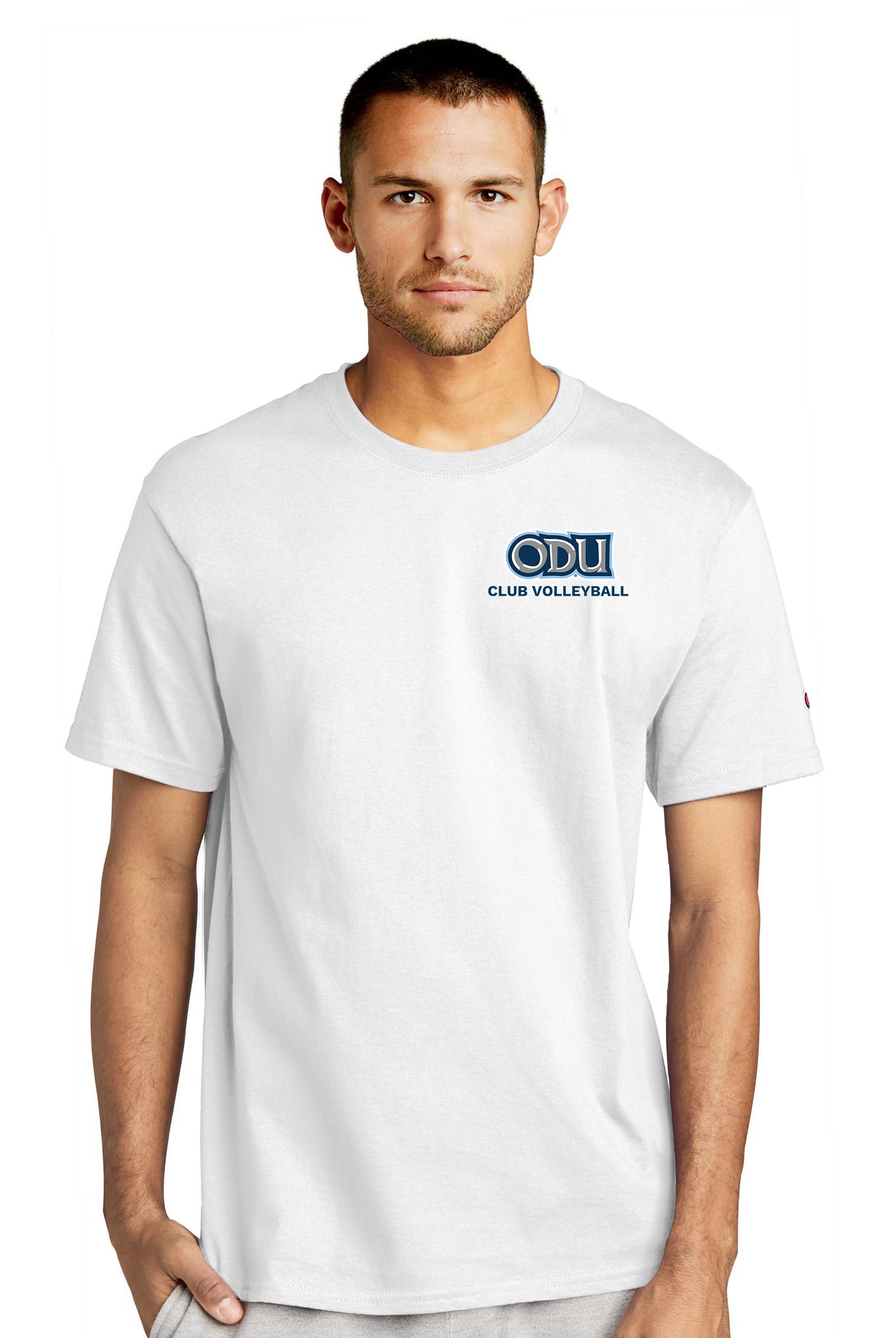 Old Dominion University, Club Sports - Volleyball, Champion ® Heritage 6-Oz. Jersey T-Shirt - White