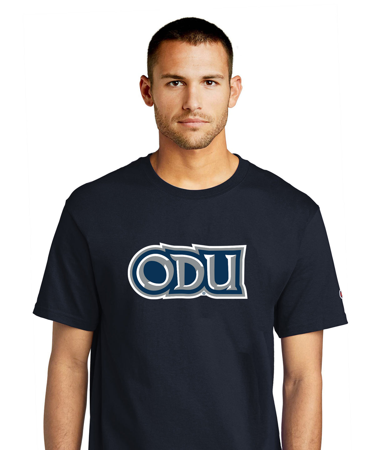 Old Dominion University, ODU Logo, Champion ® Heritage 6-Oz. Jersey T-Shirt- Navy
