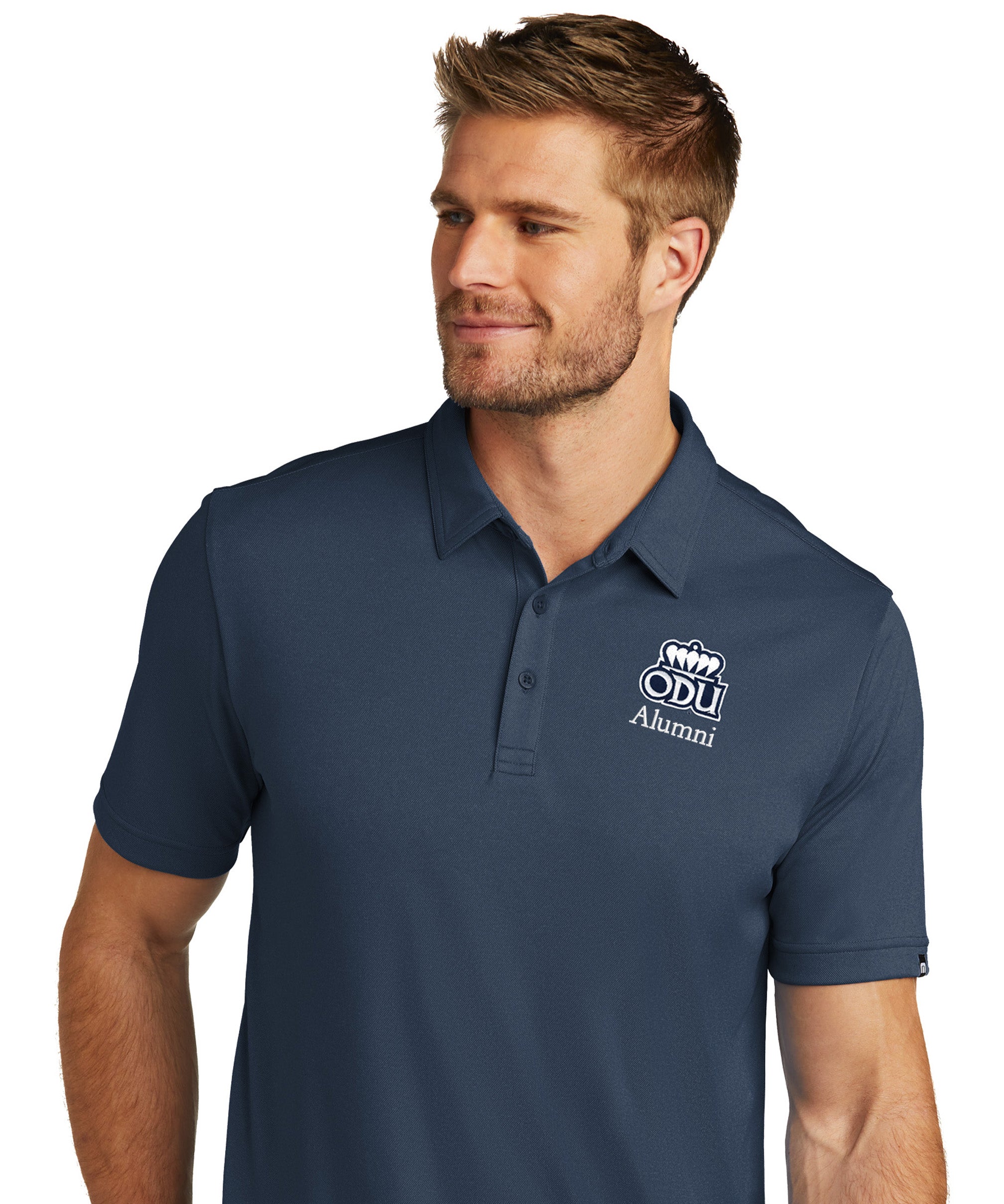 Old Dominion University, ODU Logo, Alumni, TravisMathew Cotton Performance Polo Shirt - Blue Night